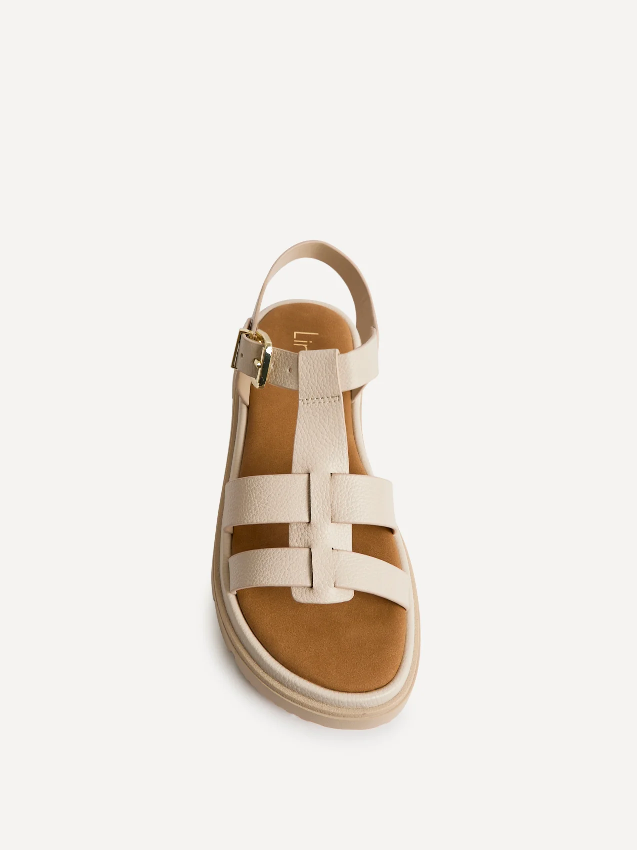 Adventure Beige Gladiator Flat Sandals - Image 4