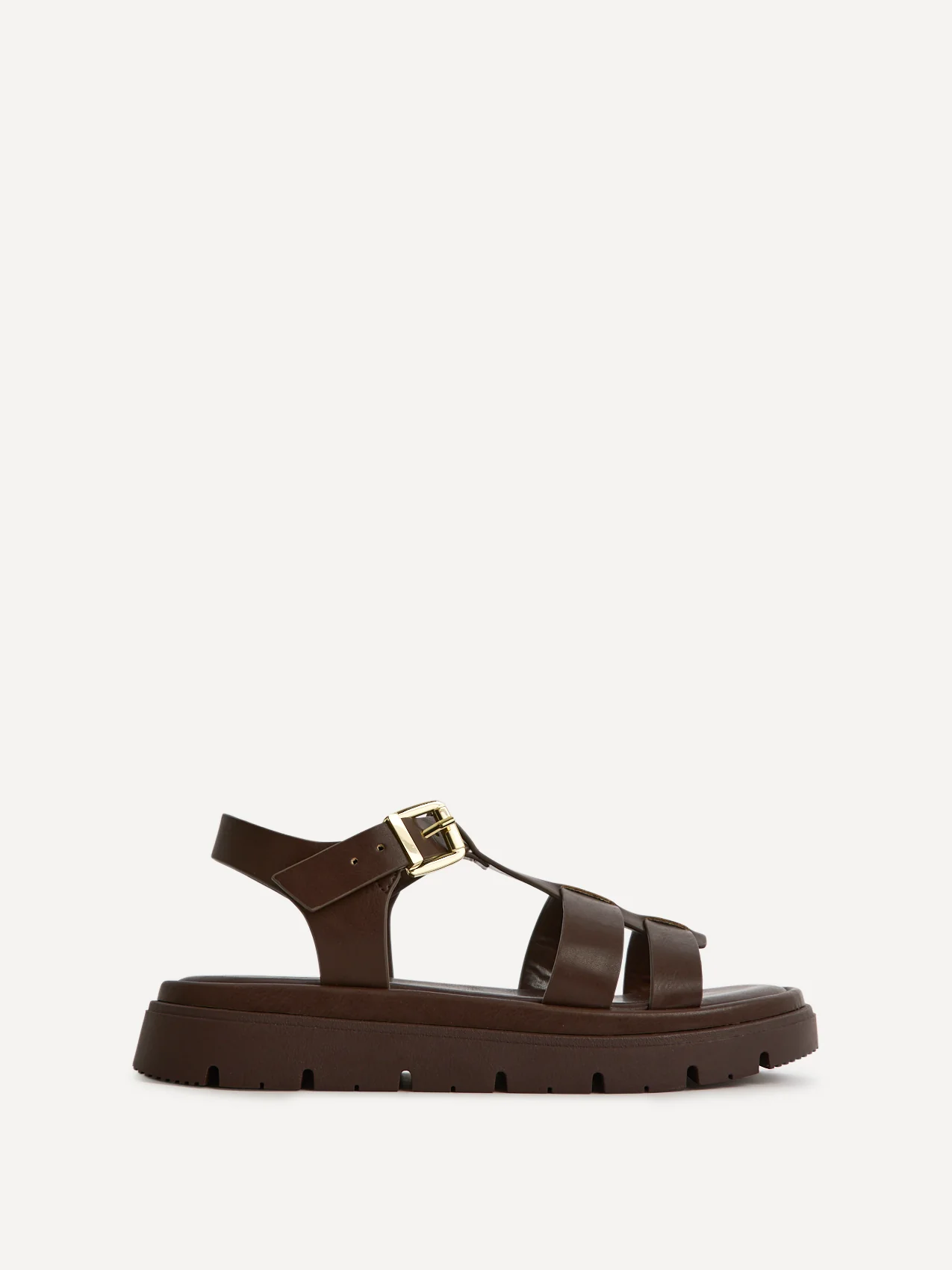 Adventure Brown Gladiator Flat Sandals - Image 2