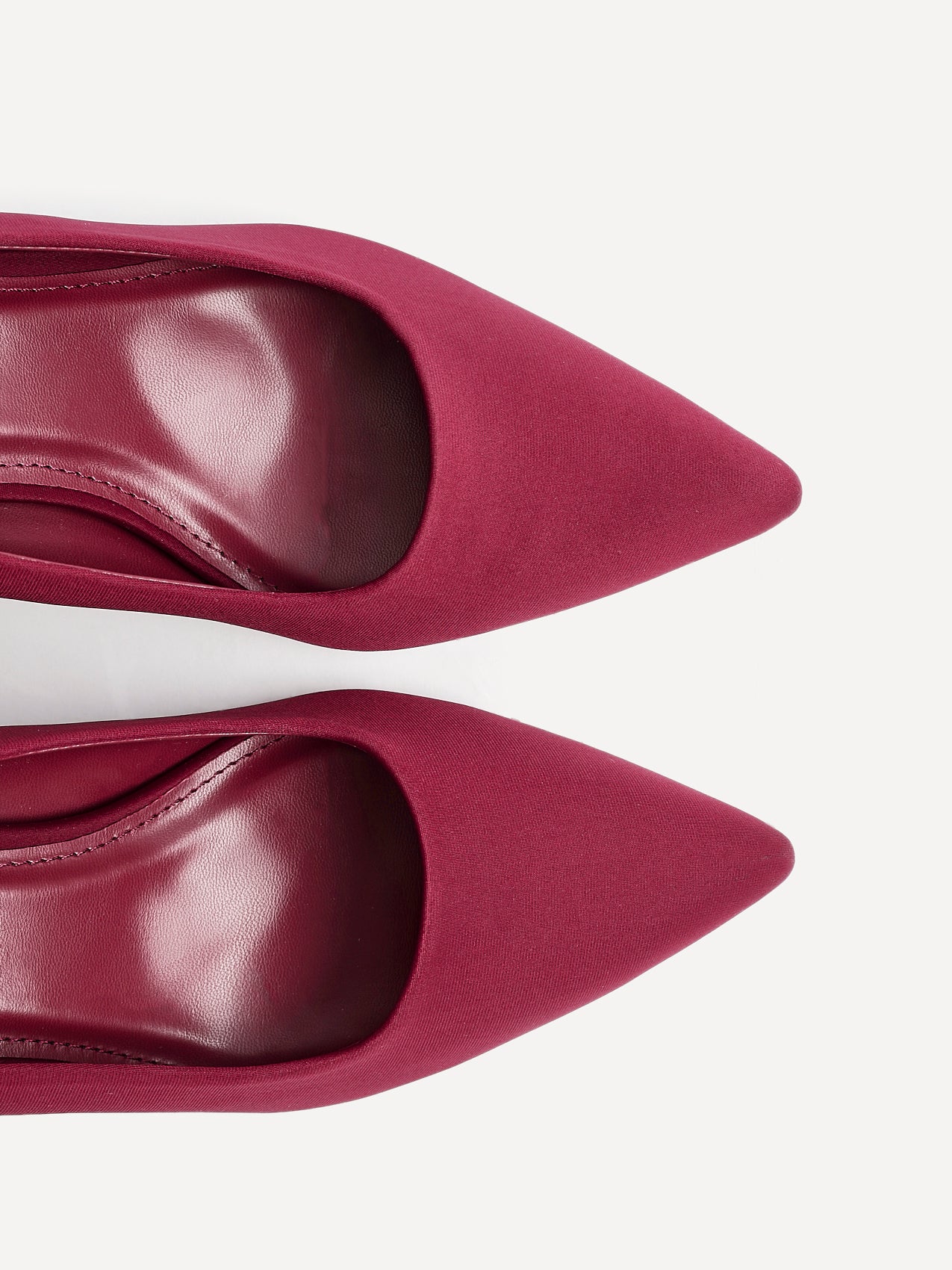 Aim Wide Fit Burgundy Scuba Court Heels - Image 5