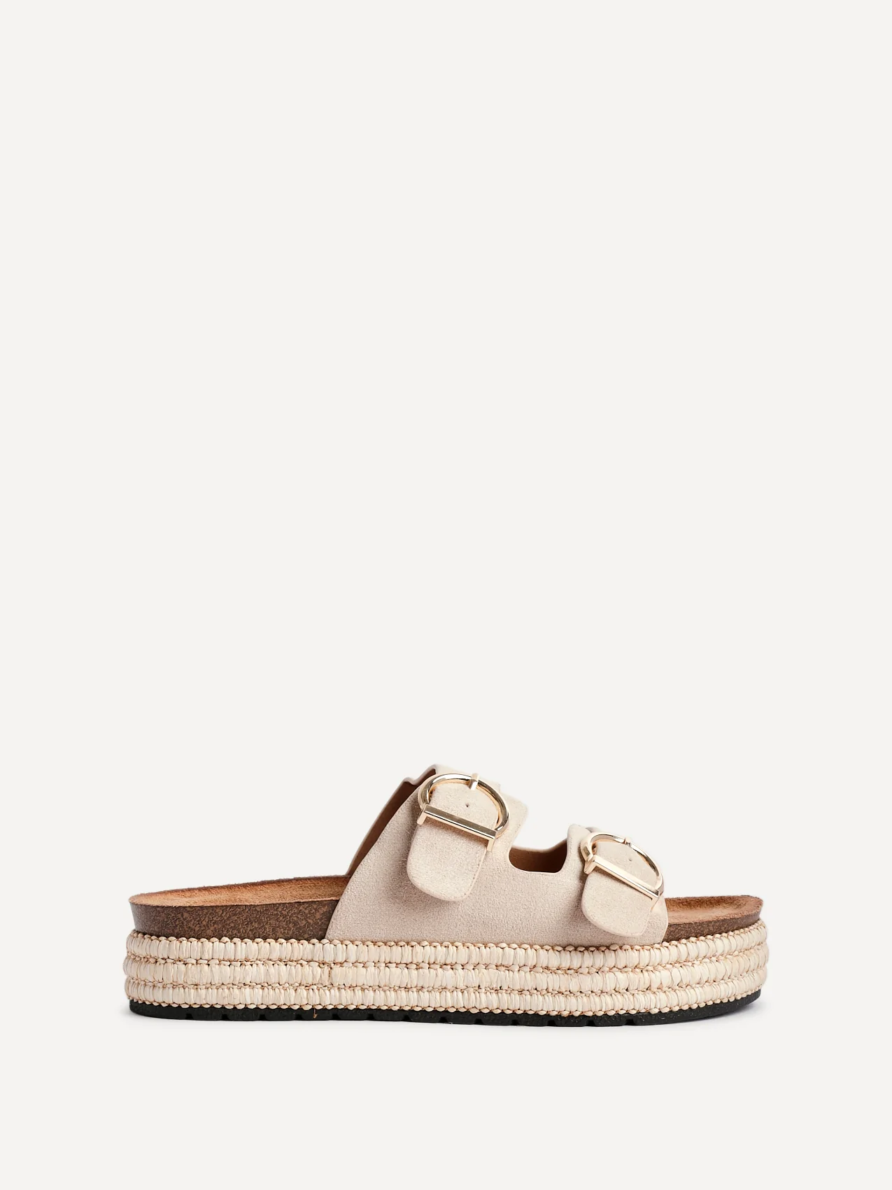 Alabama Nude Plaited Flatform Sliders - Image 2
