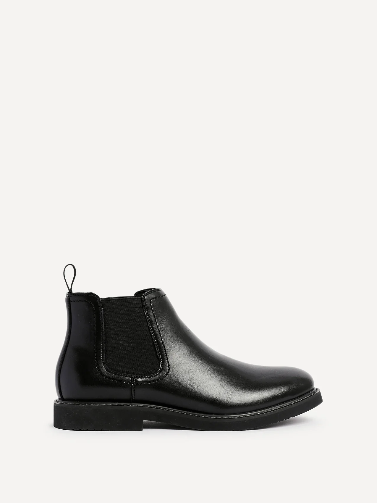 Alessandro Mens Black Faux Leather Chelsea Boots - Image 2