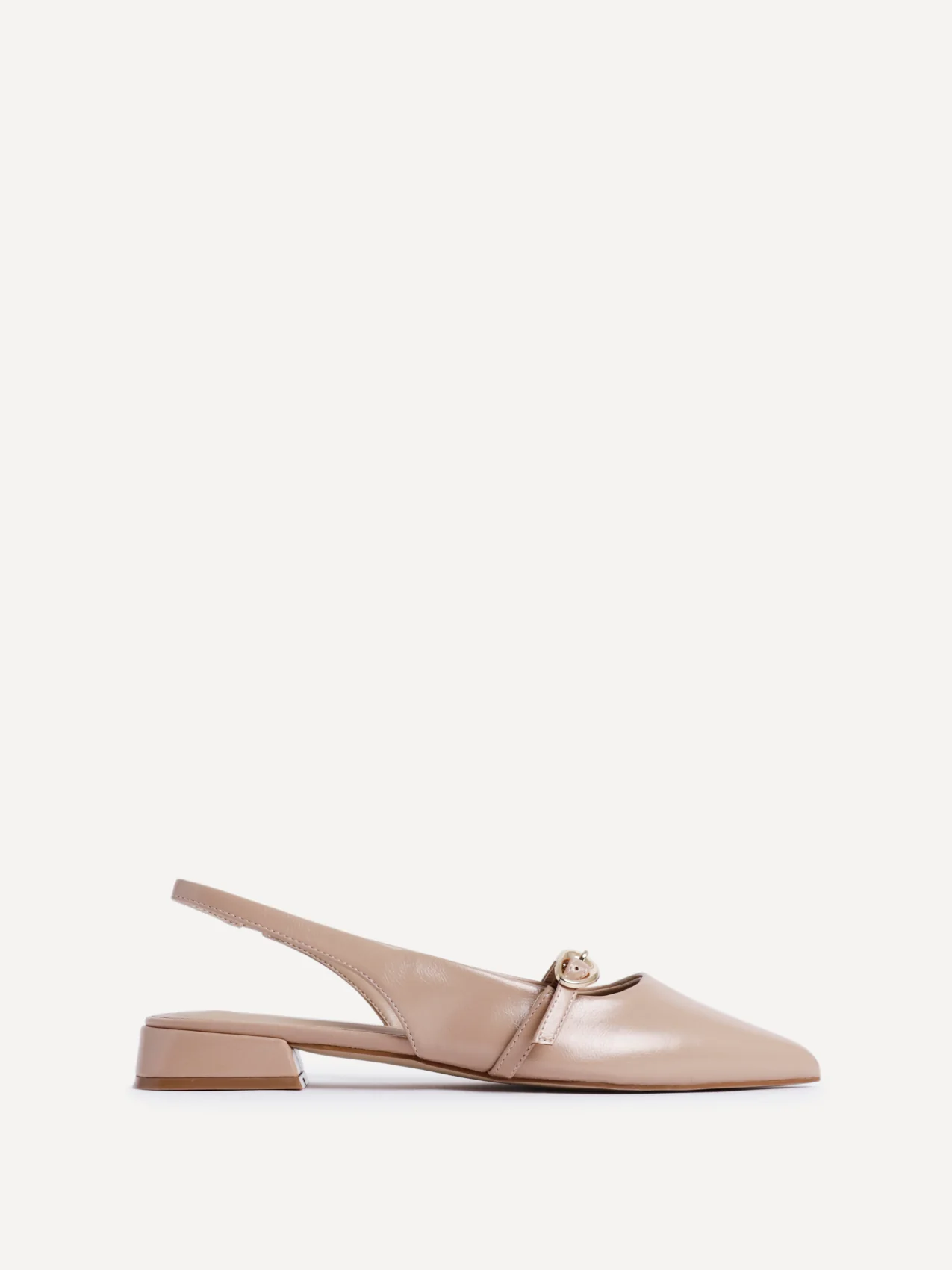 Align Nude Faux Leather Ballet Flats - Image 2