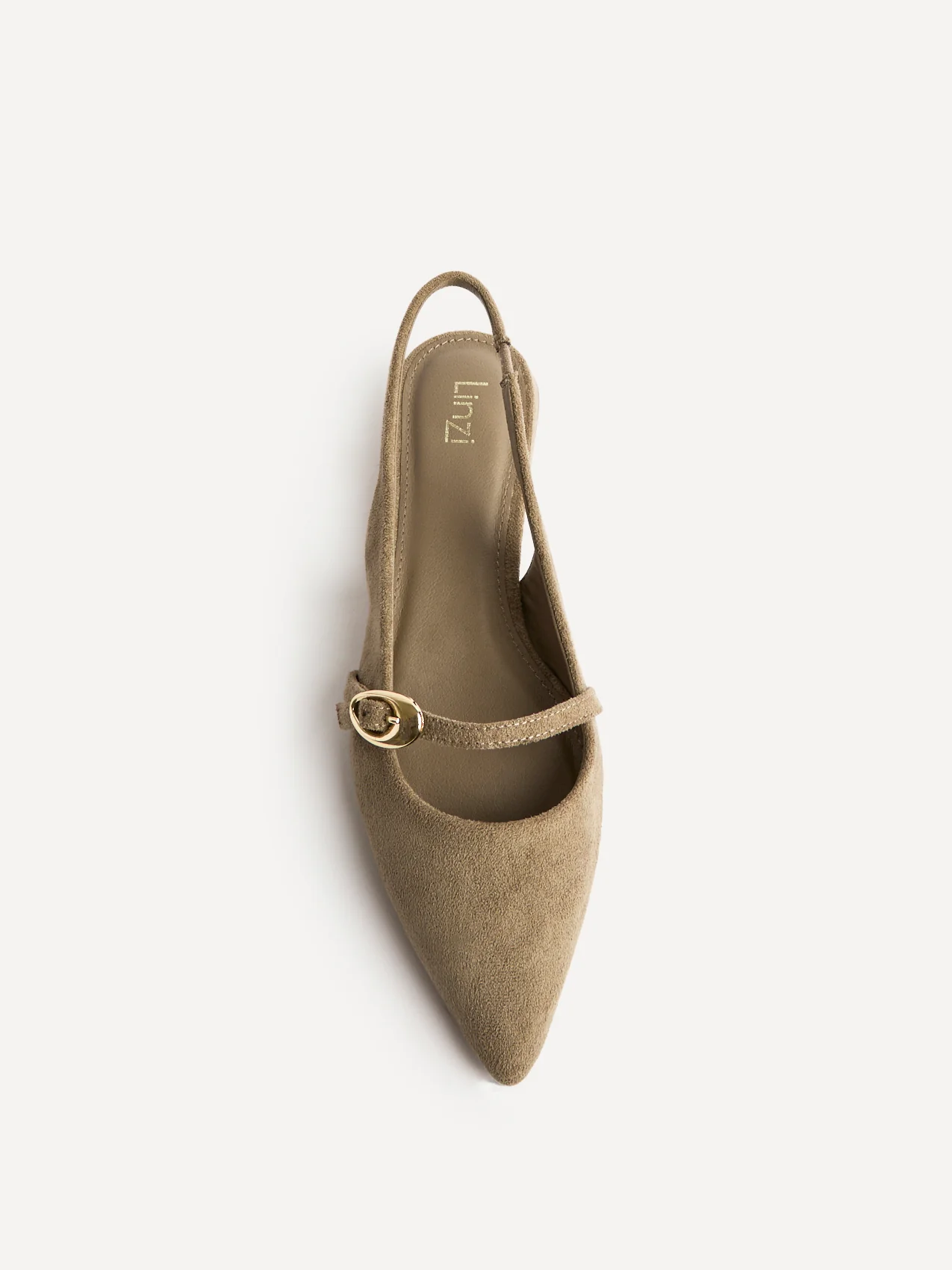 Align Taupe Faux Suede Ballet Flats - Image 4