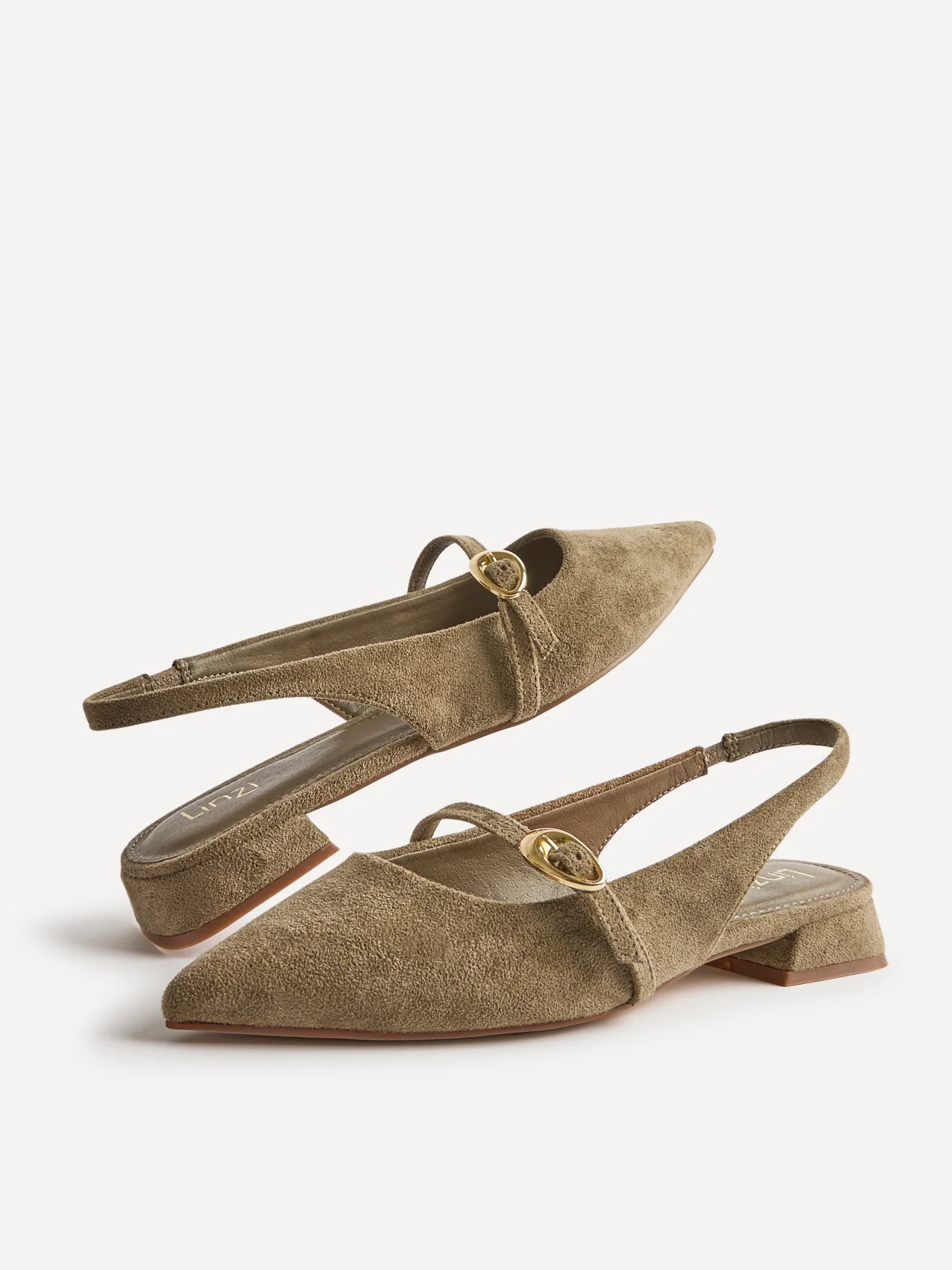 Align Taupe Faux Suede Ballet Flats - Image 5