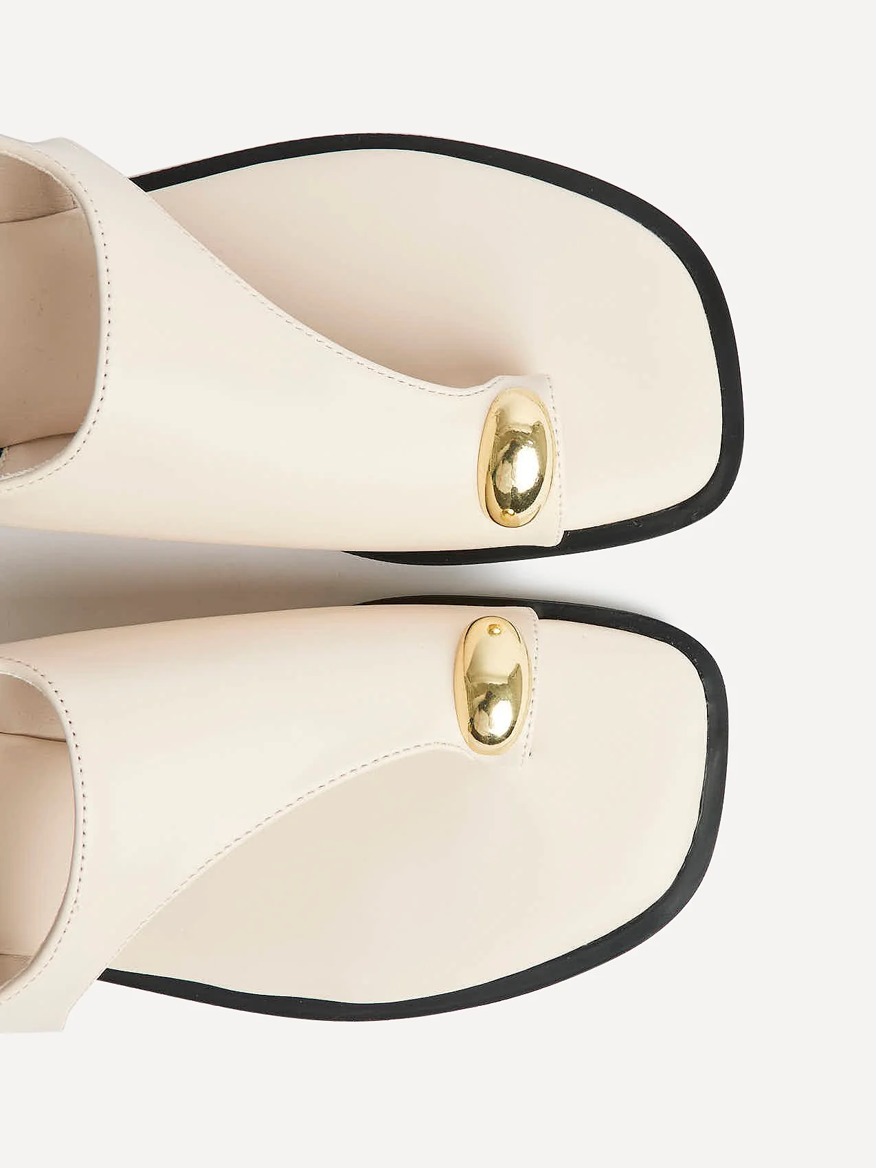 Alina Ivory Flat Sandals - Image 5