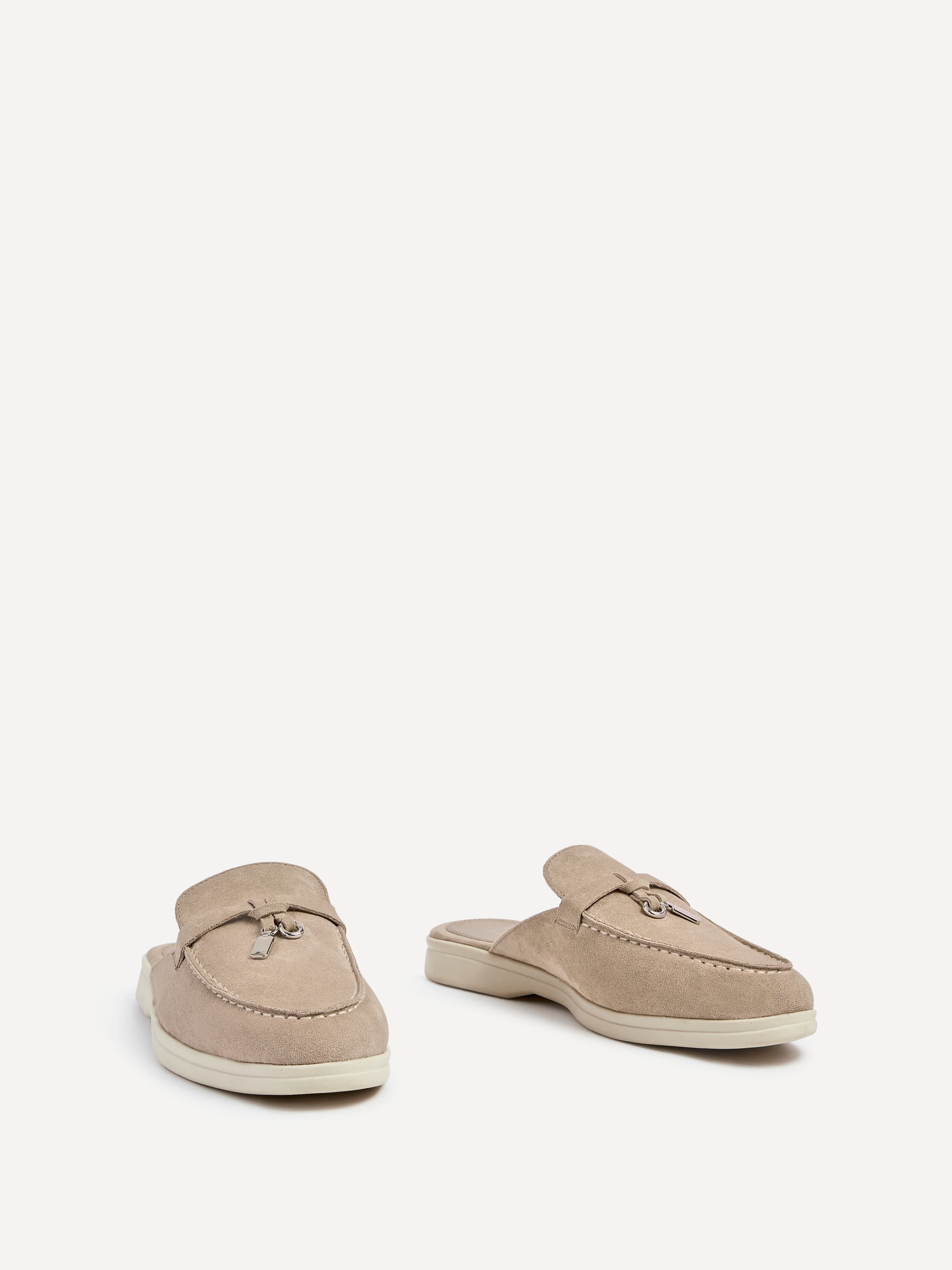 Alix Mocha Faux Suede Slip On Mules - Image 3