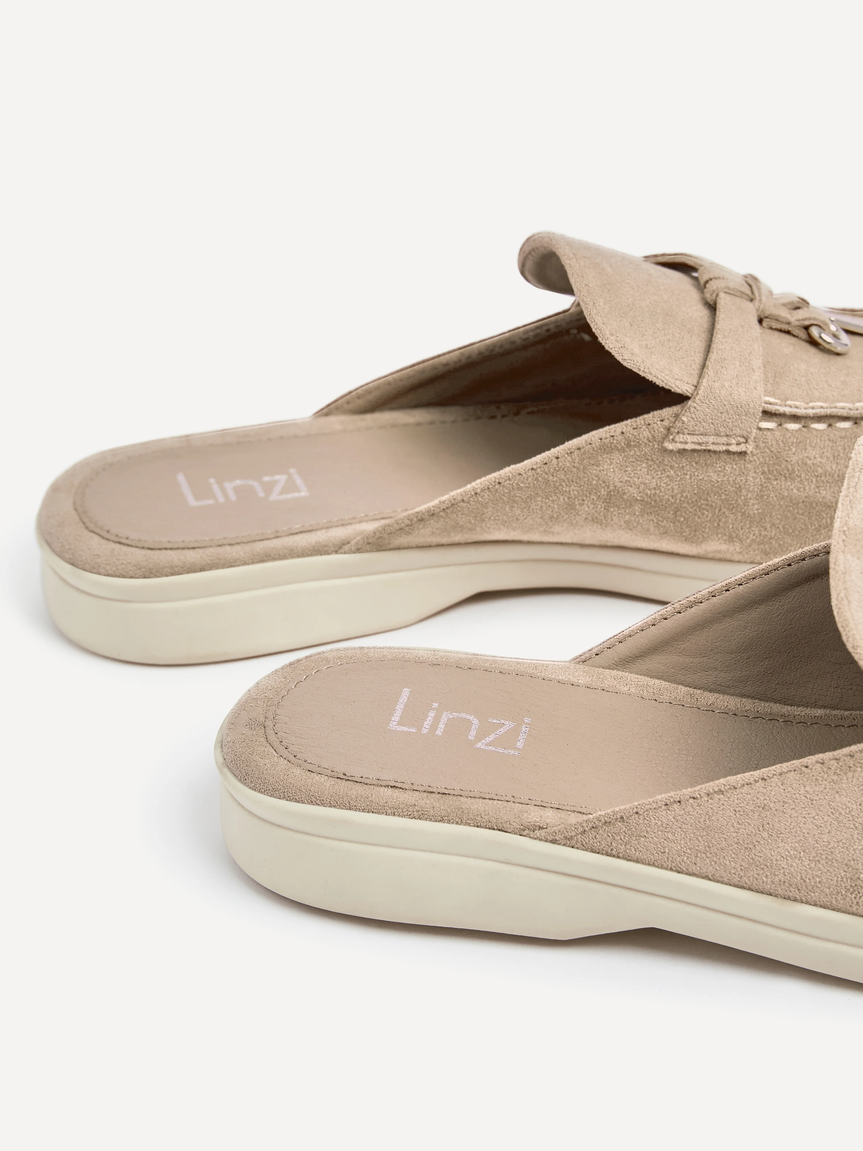 Alix Mocha Faux Suede Slip On Mules - Image 5