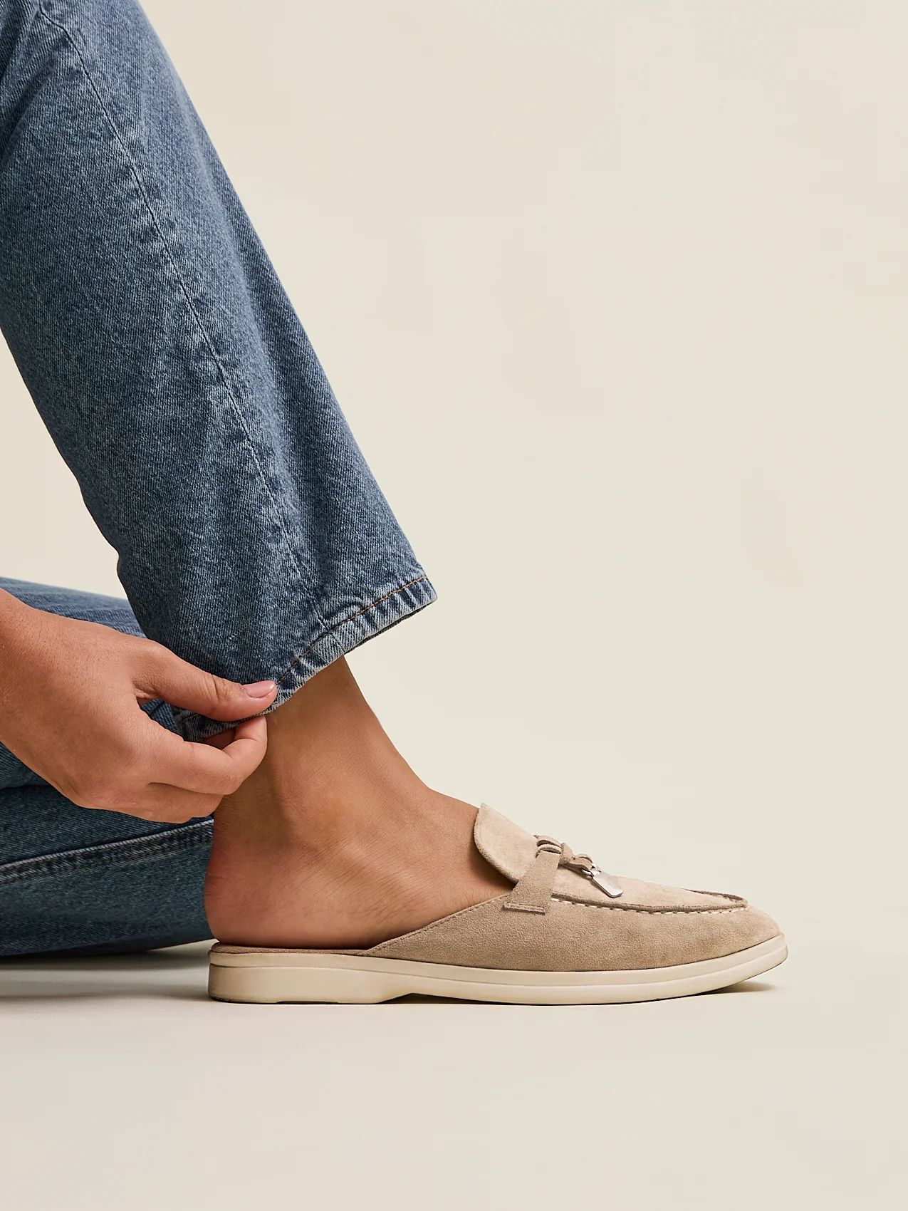 Alix Mocha Faux Suede Slip On Mules - Image 6