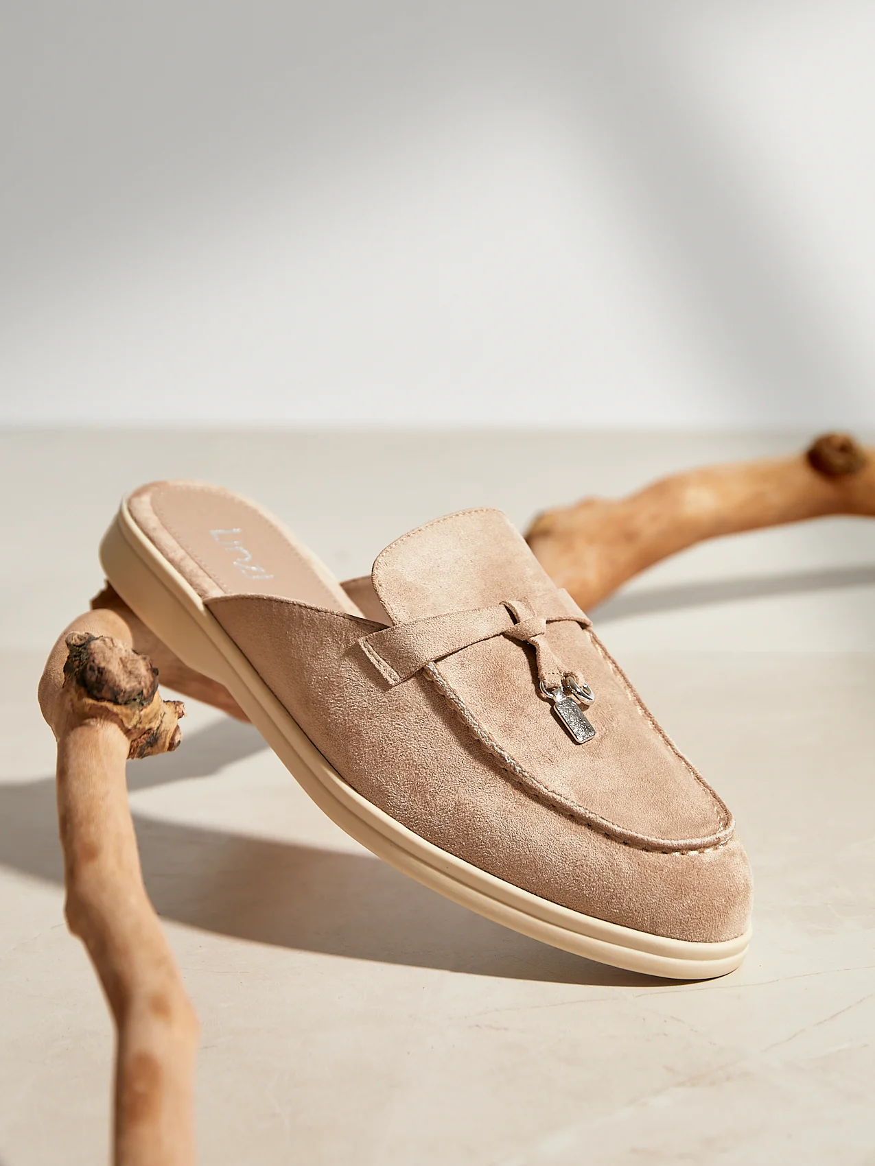 Alix Mocha Faux Suede Slip On Mules - Image 7