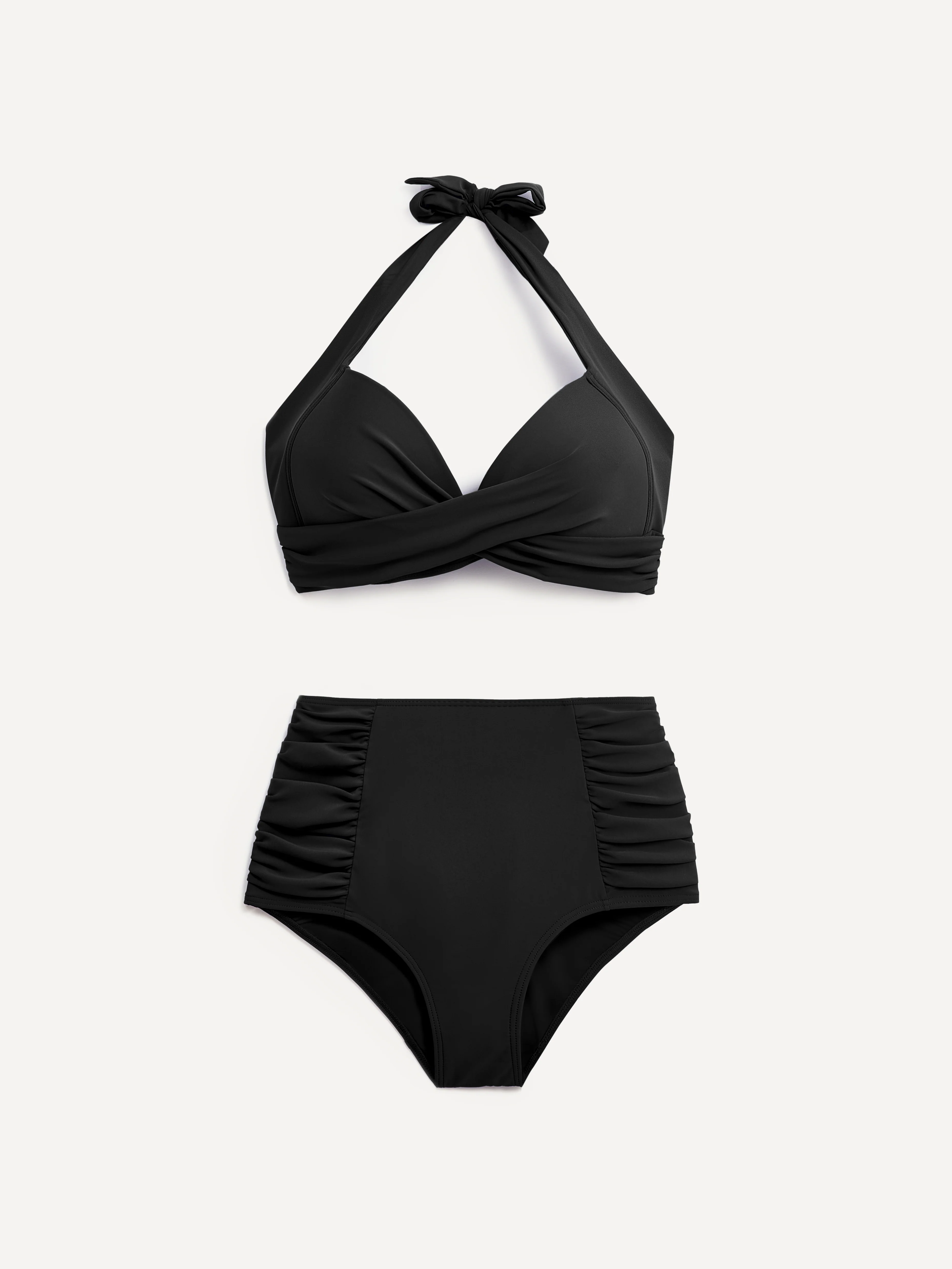 Amalfi Black High Waisted Tummy Control Bikini - Image 3