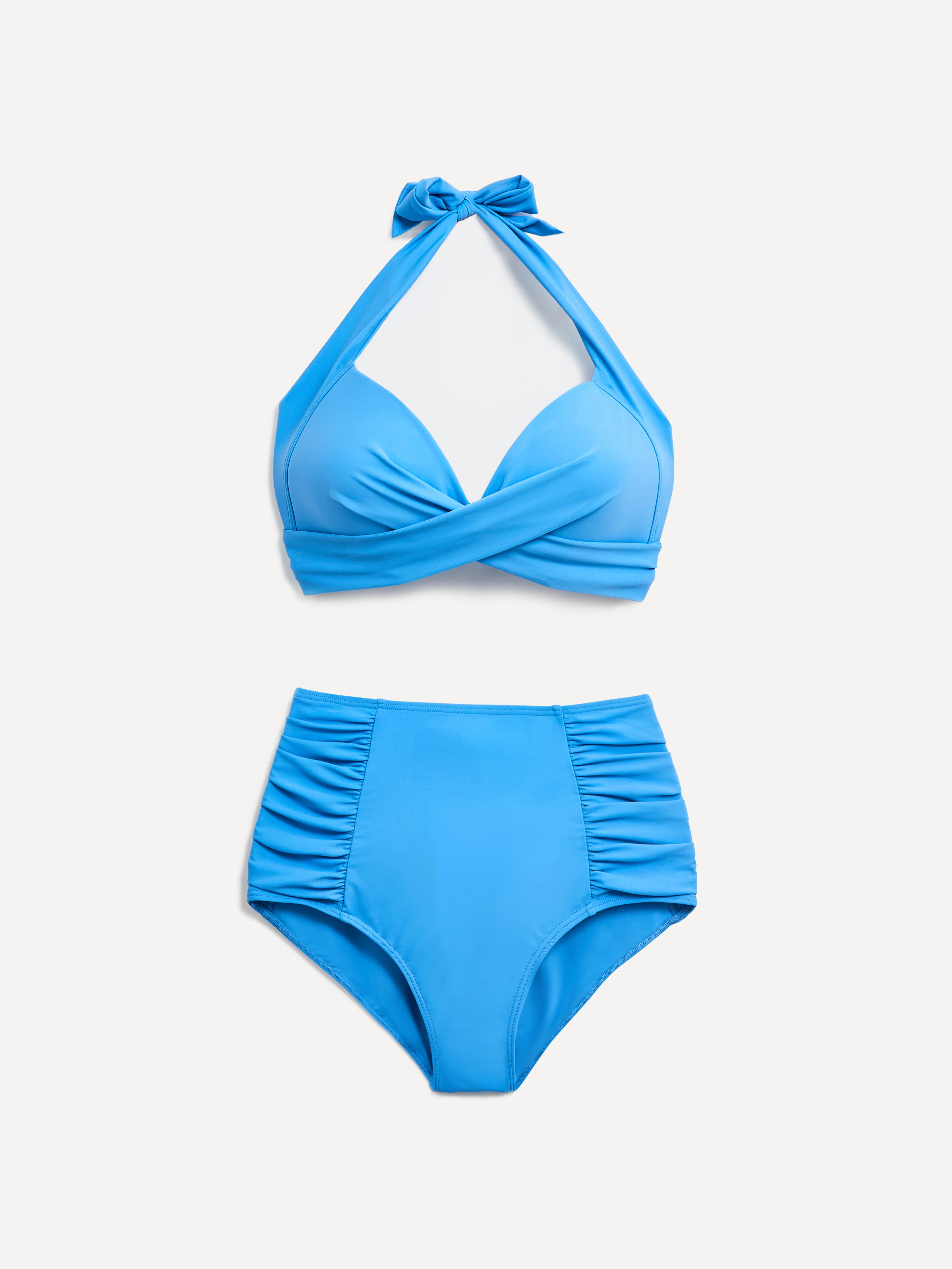 Amalfi Light Blue High Waisted Tummy Control Bikini - Image 2
