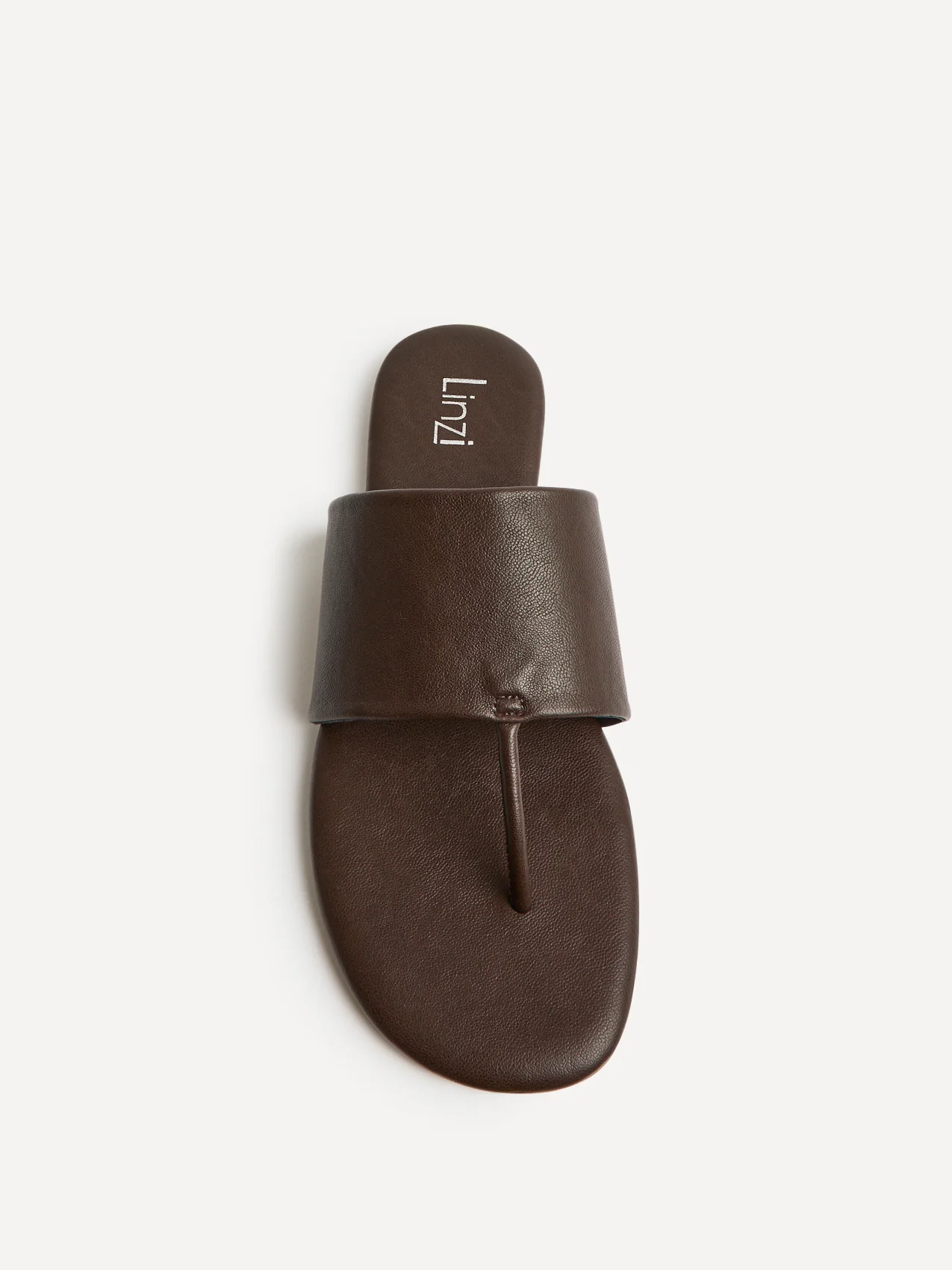 Amara Brown Flat Sandals - Image 4
