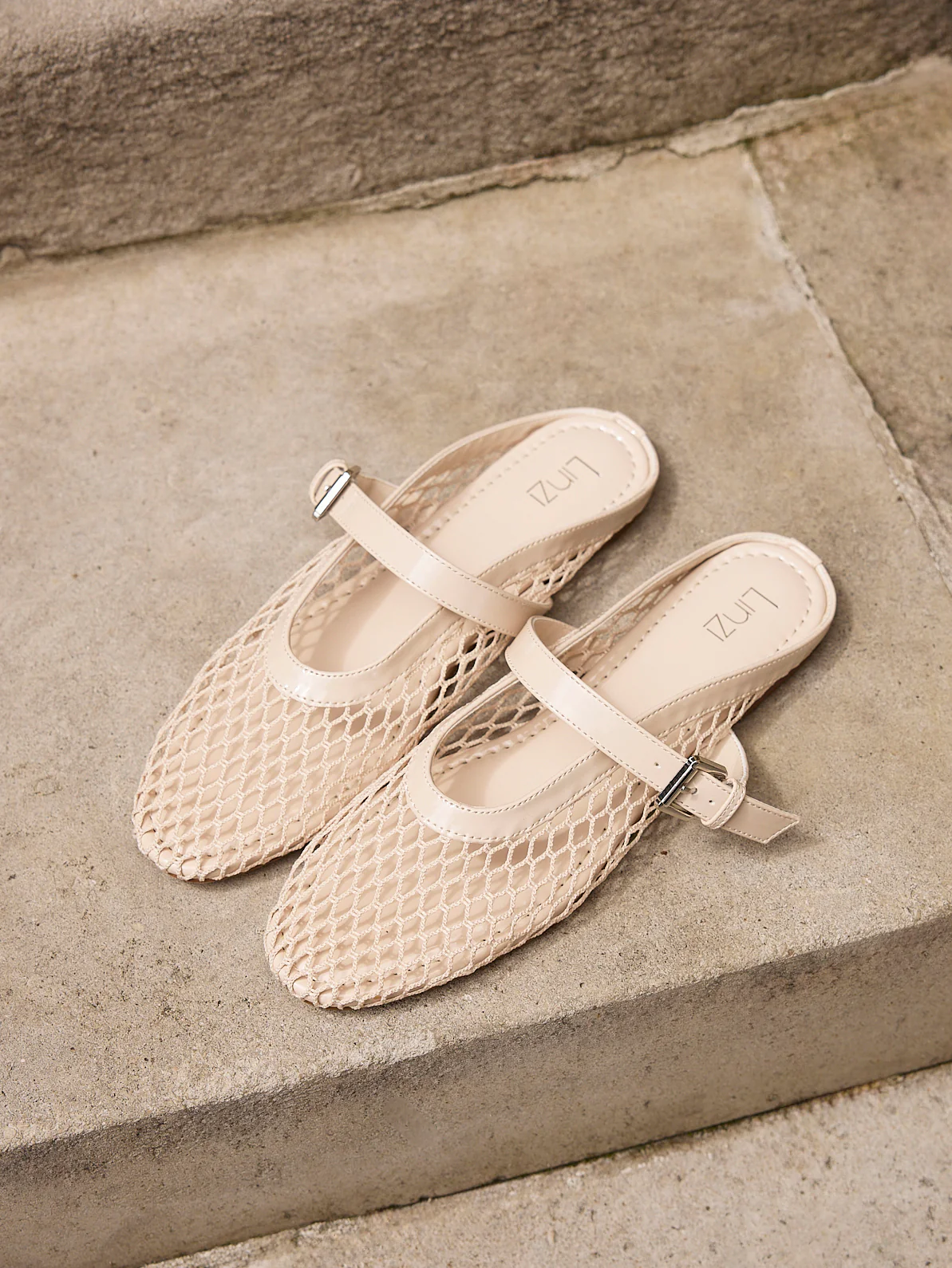 Anessa Nude Mesh Mules - Image 5