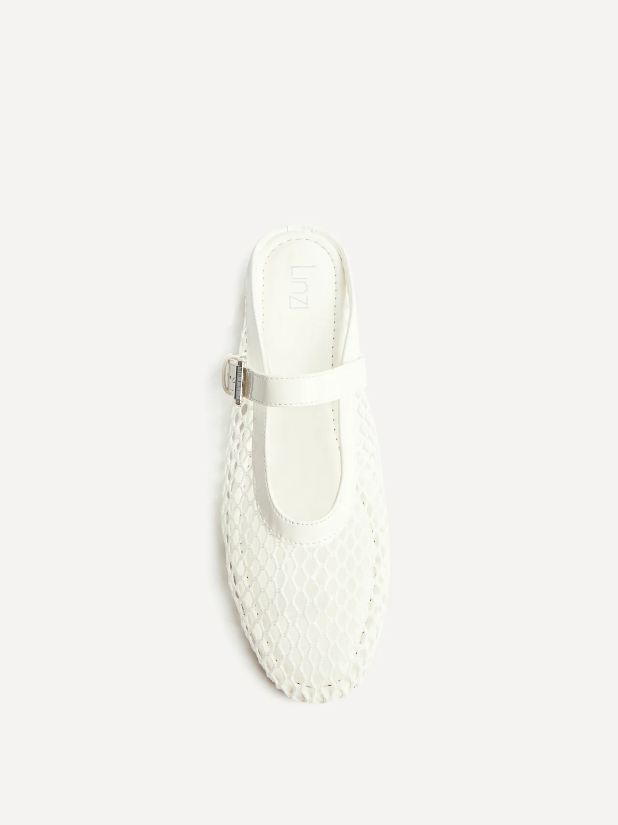 Anessa White Mesh Mules - Image 3