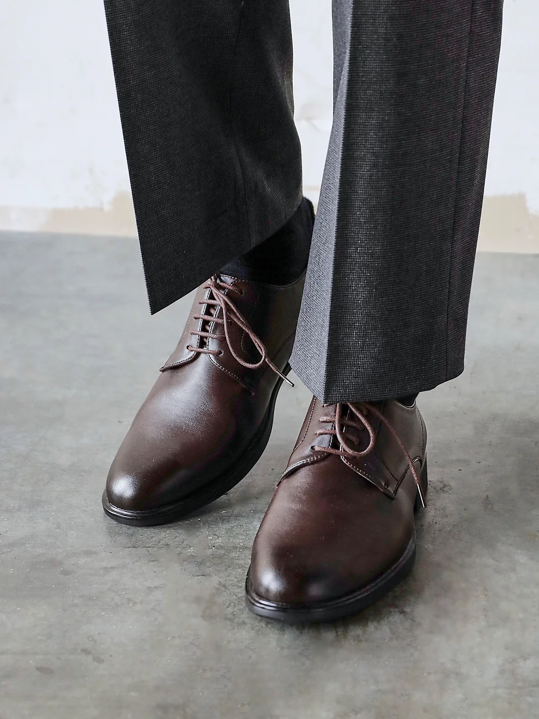 Angelo Mens Brown Faux Leather Lace-Up Shoes - Image 6