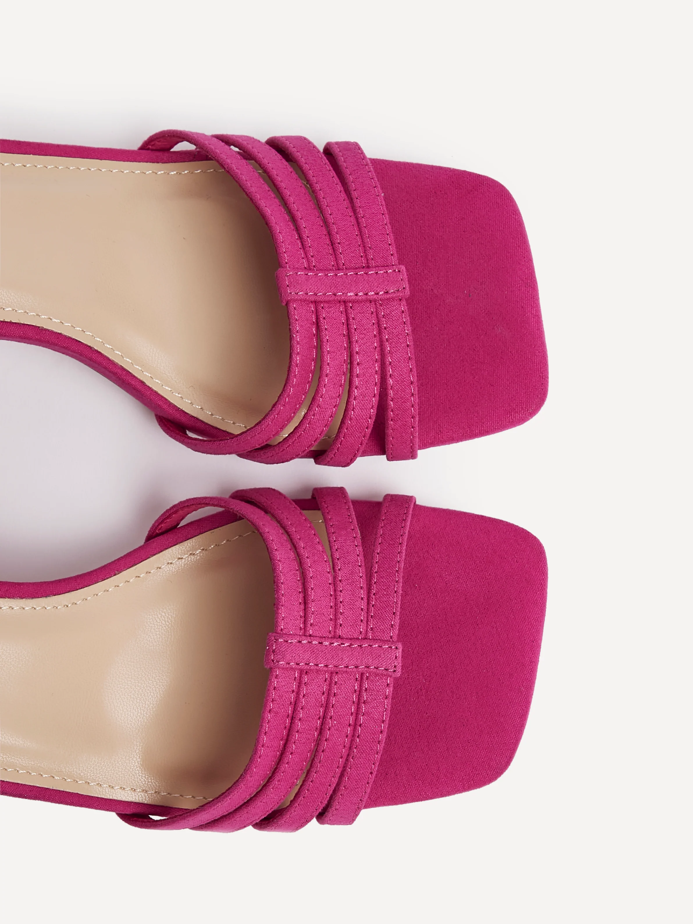 Annie Fuchsia Faux Suede Heeled Sandals - Image 5