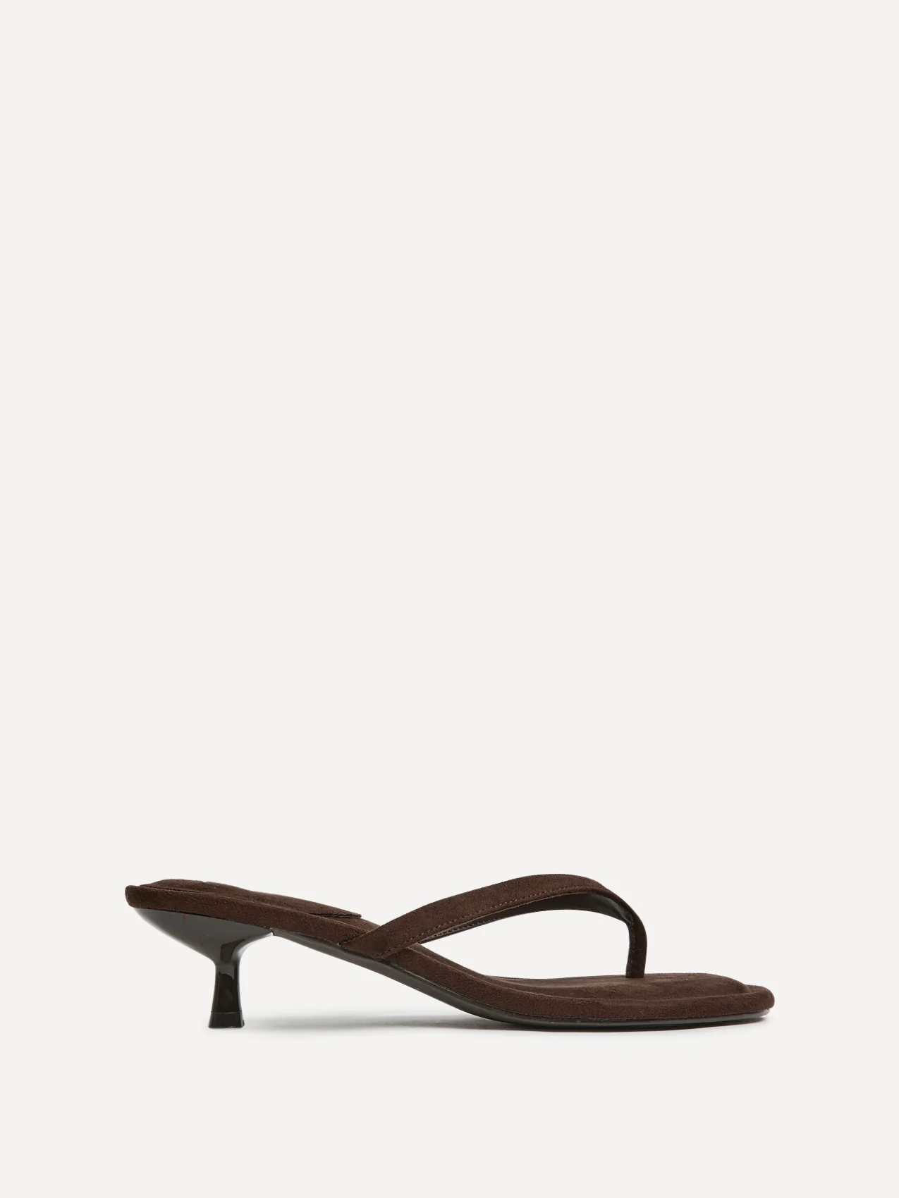 Ascend Brown Faux Suede Mule Heels - Image 2