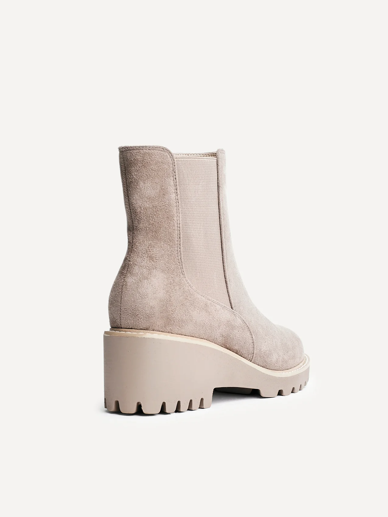 Attend Taupe Wedged Ankle Boots - Image 4