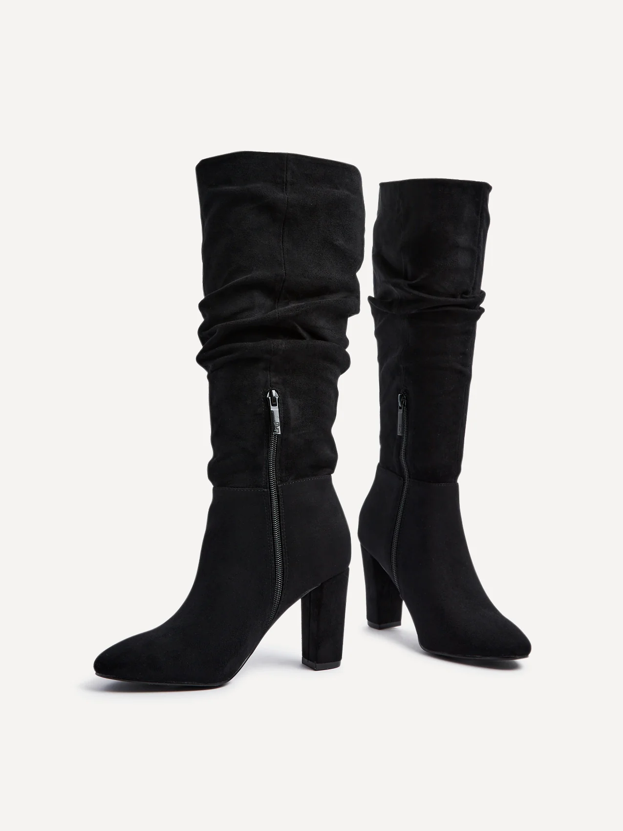 Aura Black Long Heeled Boots - Image 4