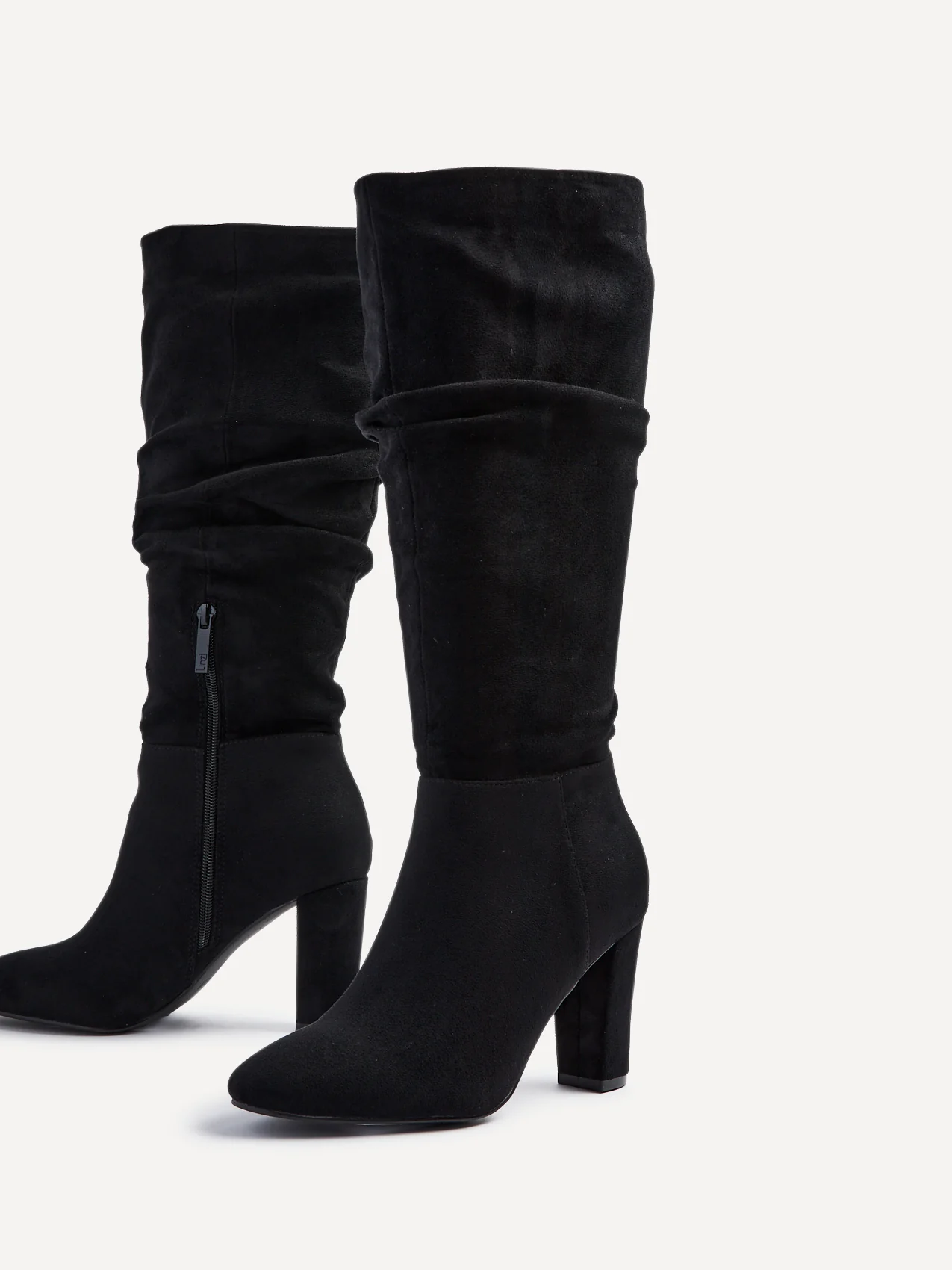 Aura Black Long Heeled Boots - Image 5