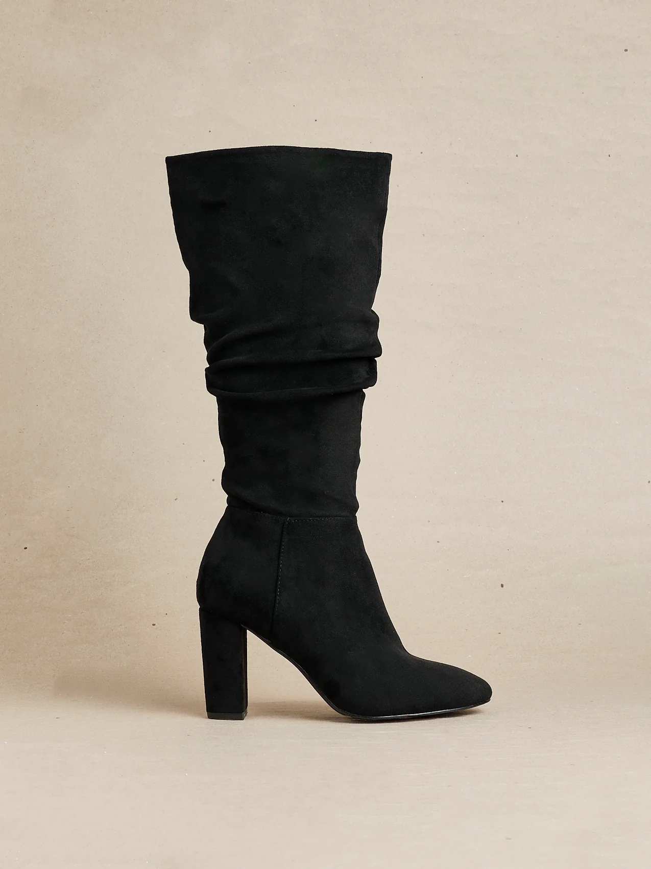 Aura Black Long Heeled Boots - Image 6