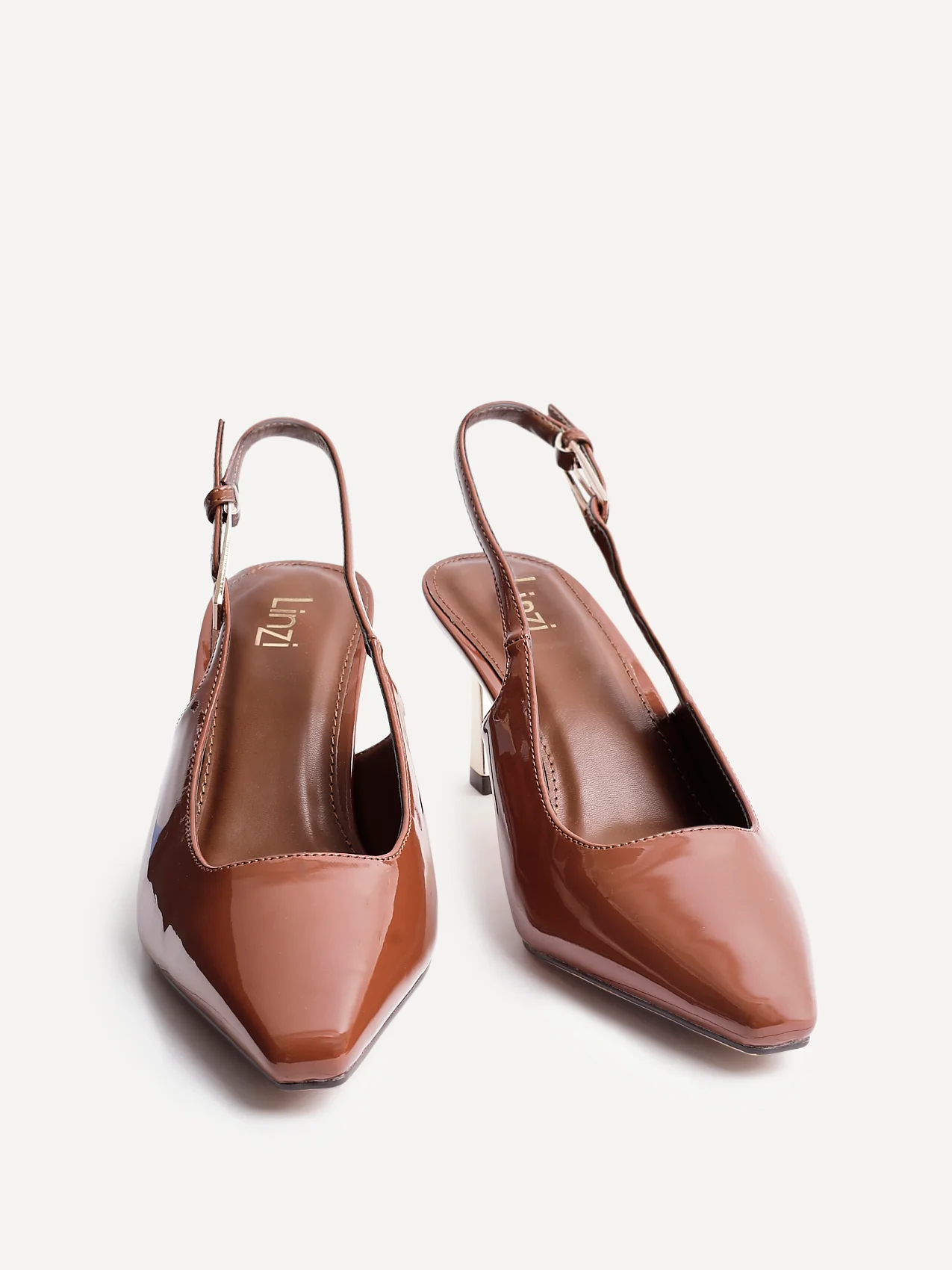 Avani Caramel Patent Court Heels - Image 3