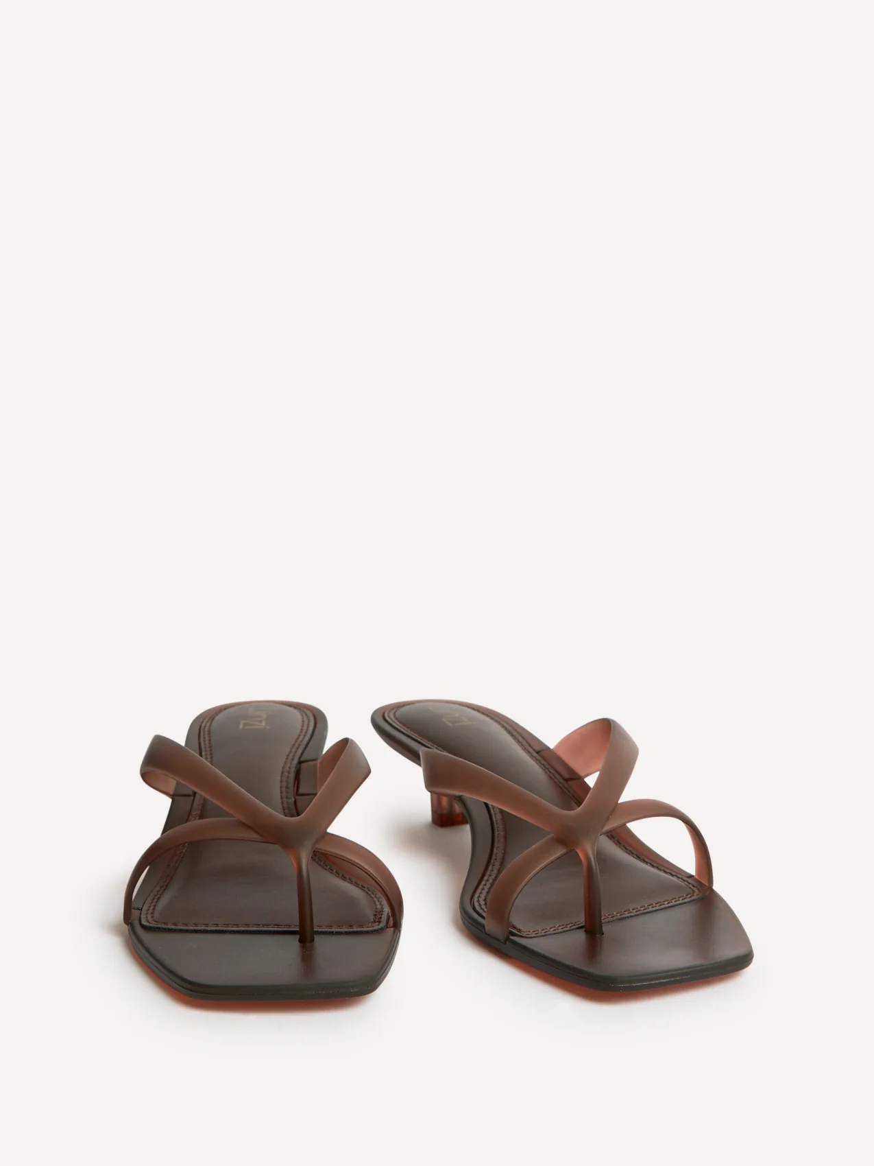 Axis Brown Jelly Heeled Sandals - Image 3