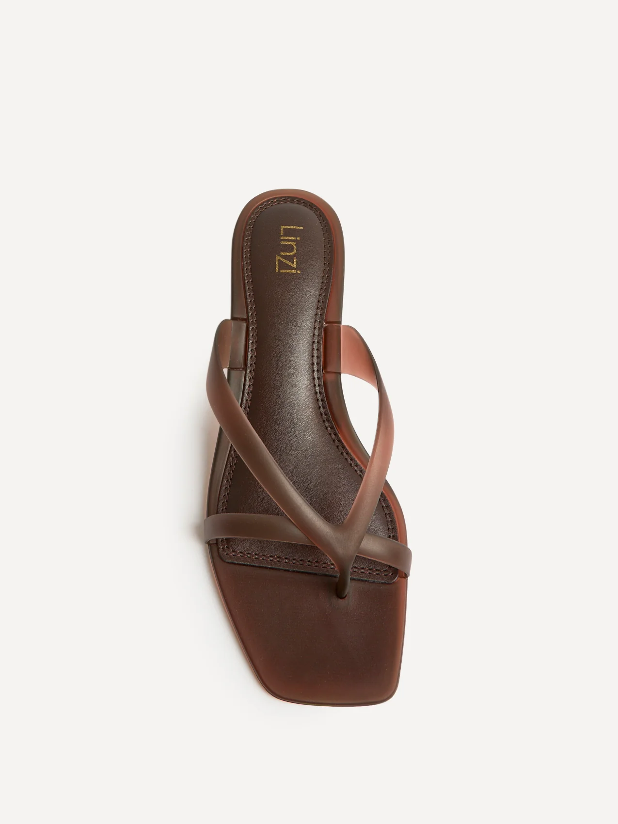 Axis Brown Jelly Heeled Sandals - Image 4
