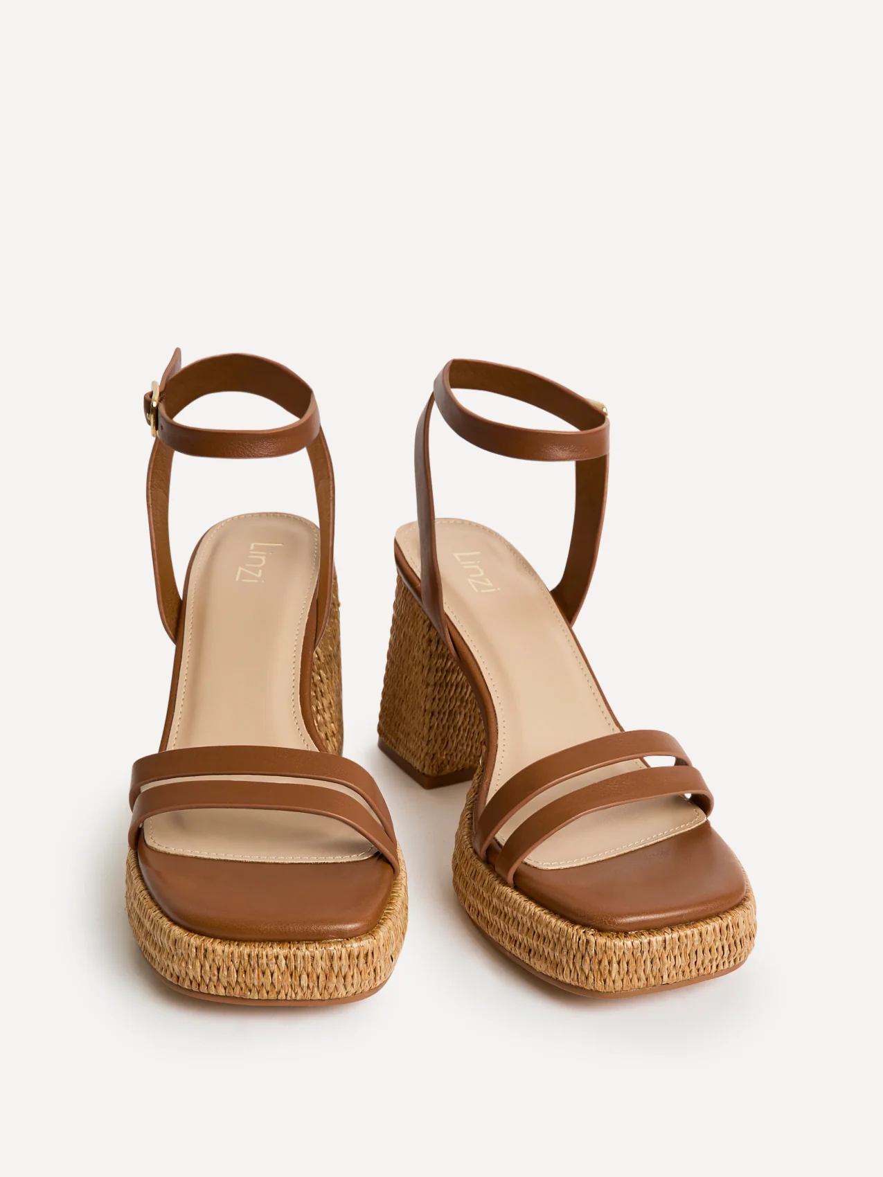 Ayla Tan Platform Heeled Sandals - Image 3