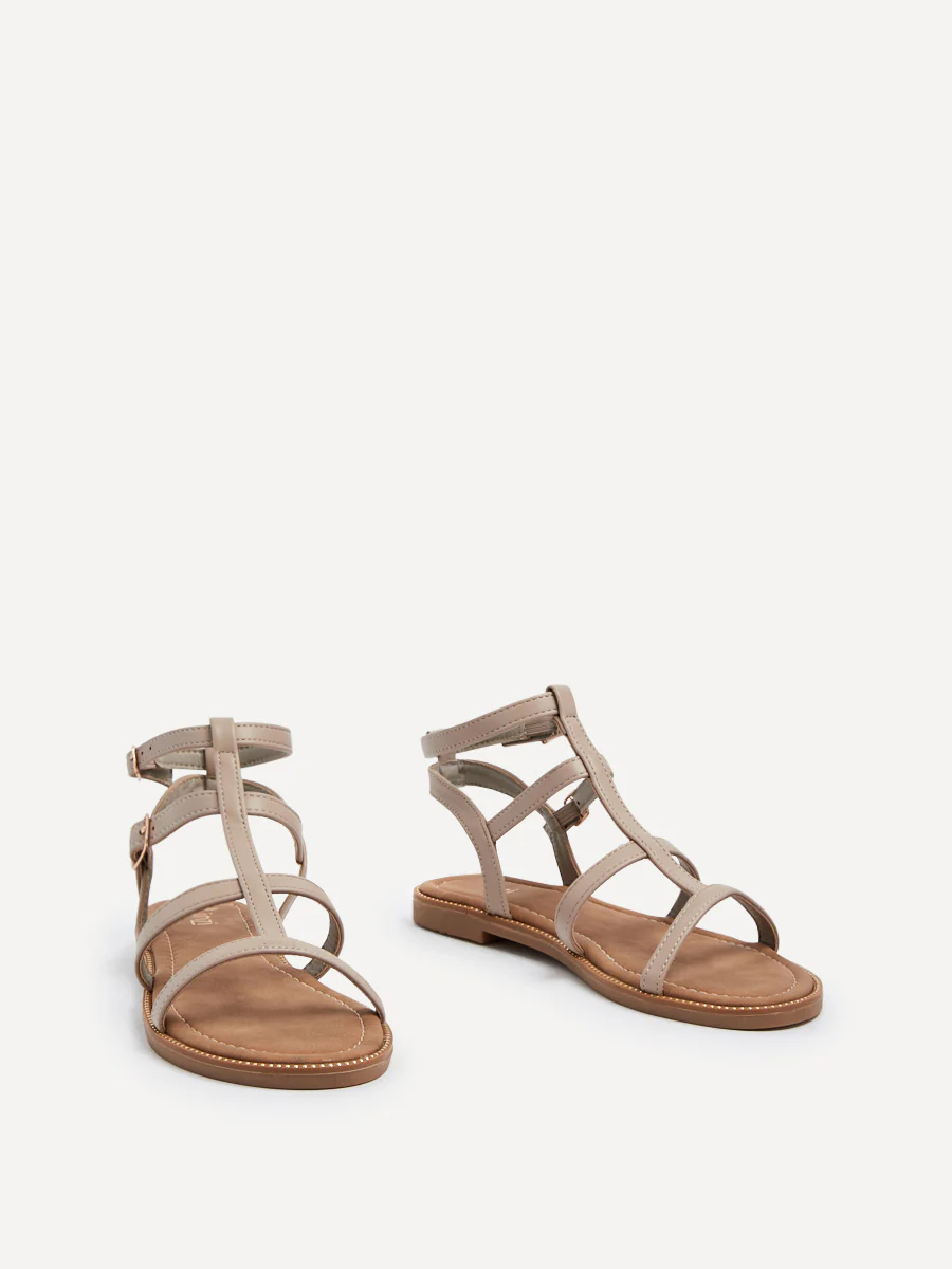 Belinda Taupe Gladiator Sandals - Image 3