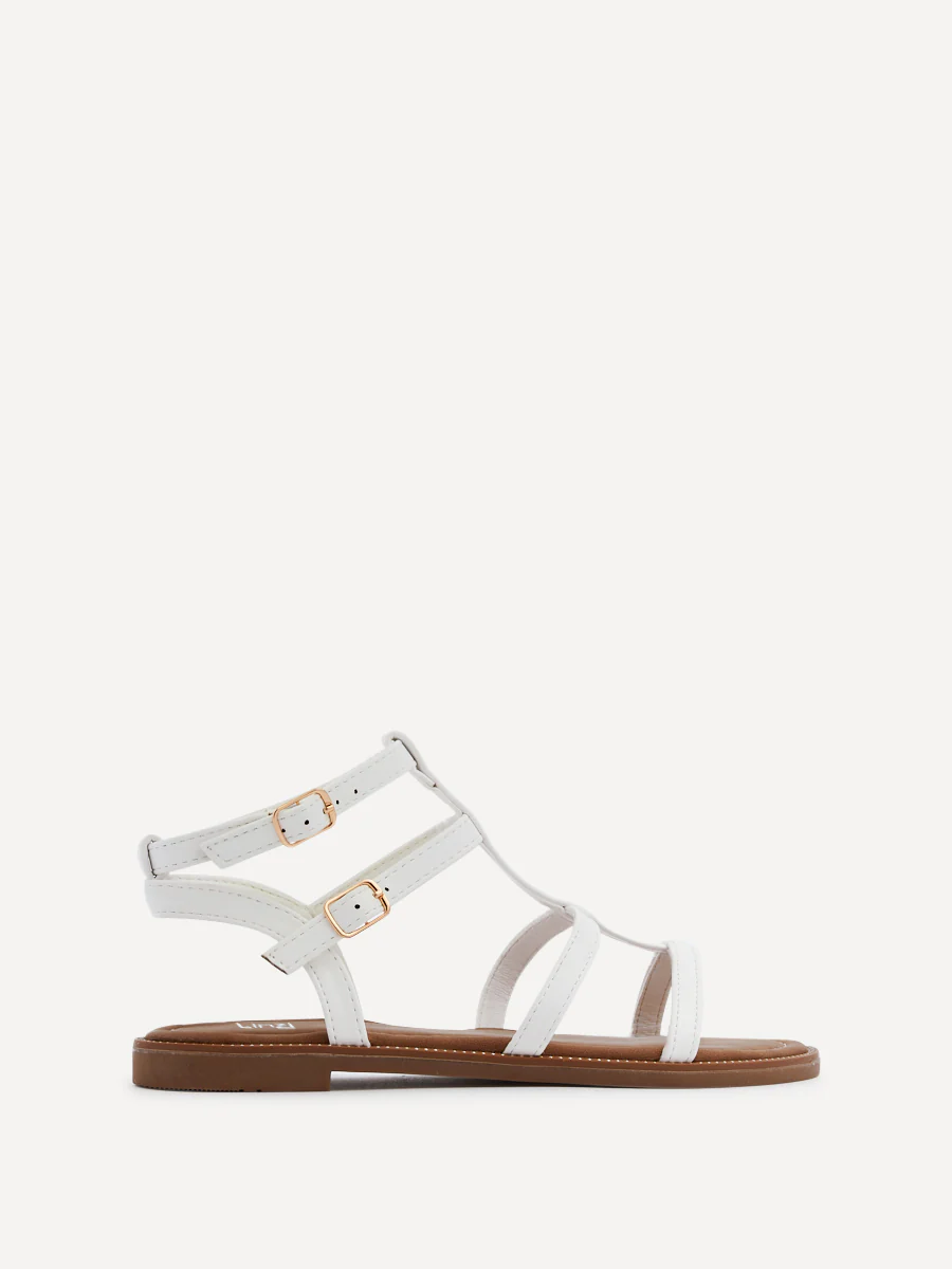 Belinda White Gladiator Sandals - Image 2