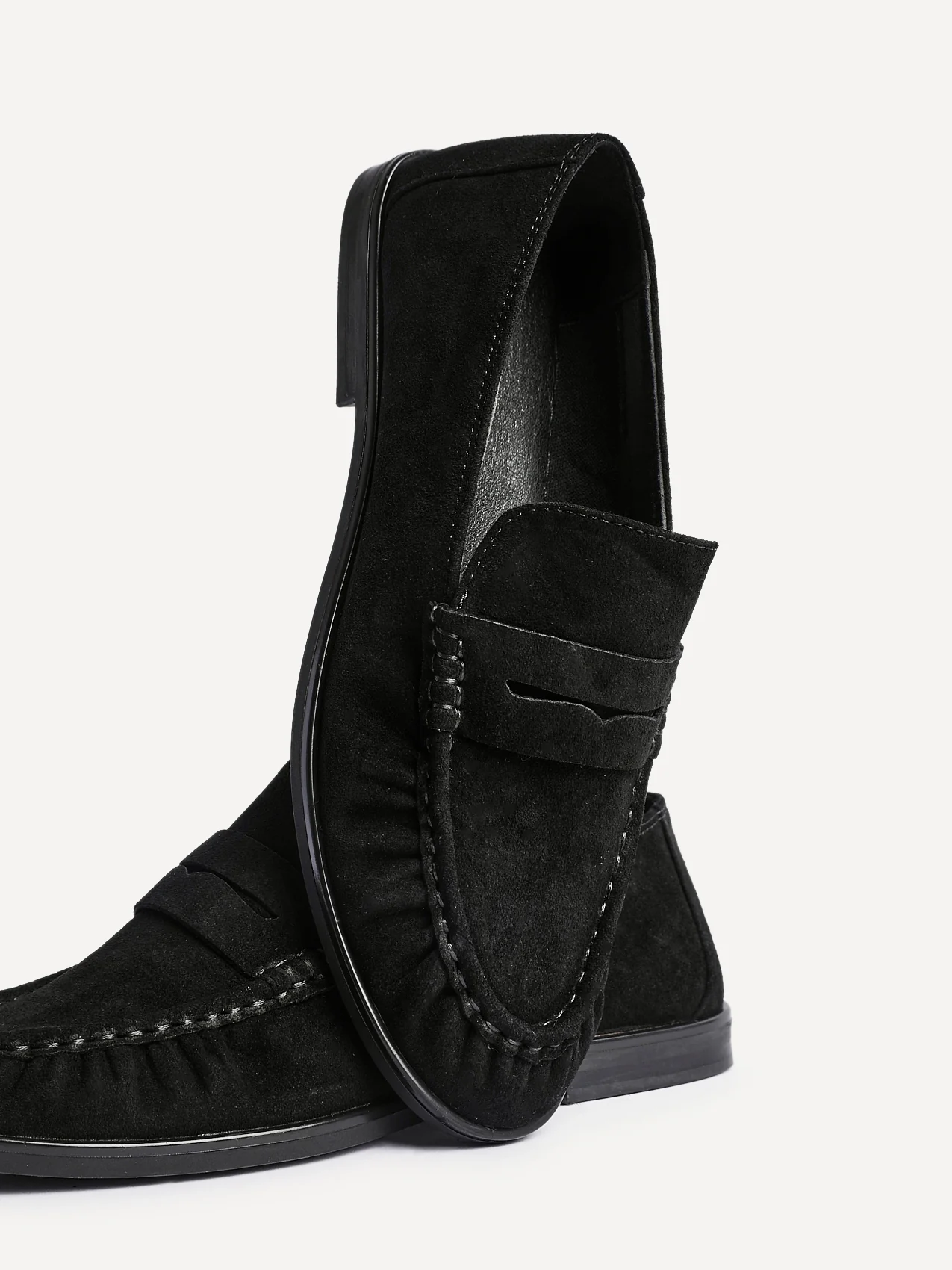 Belmont Black Suede Leather Loafers - Image 5