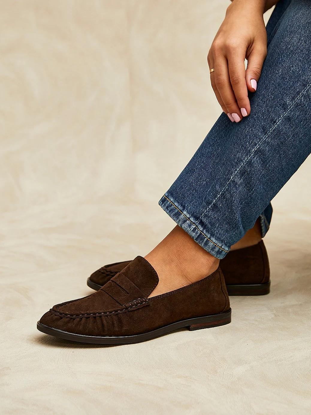 Belmont Brown Suede Leather Loafers - Image 7