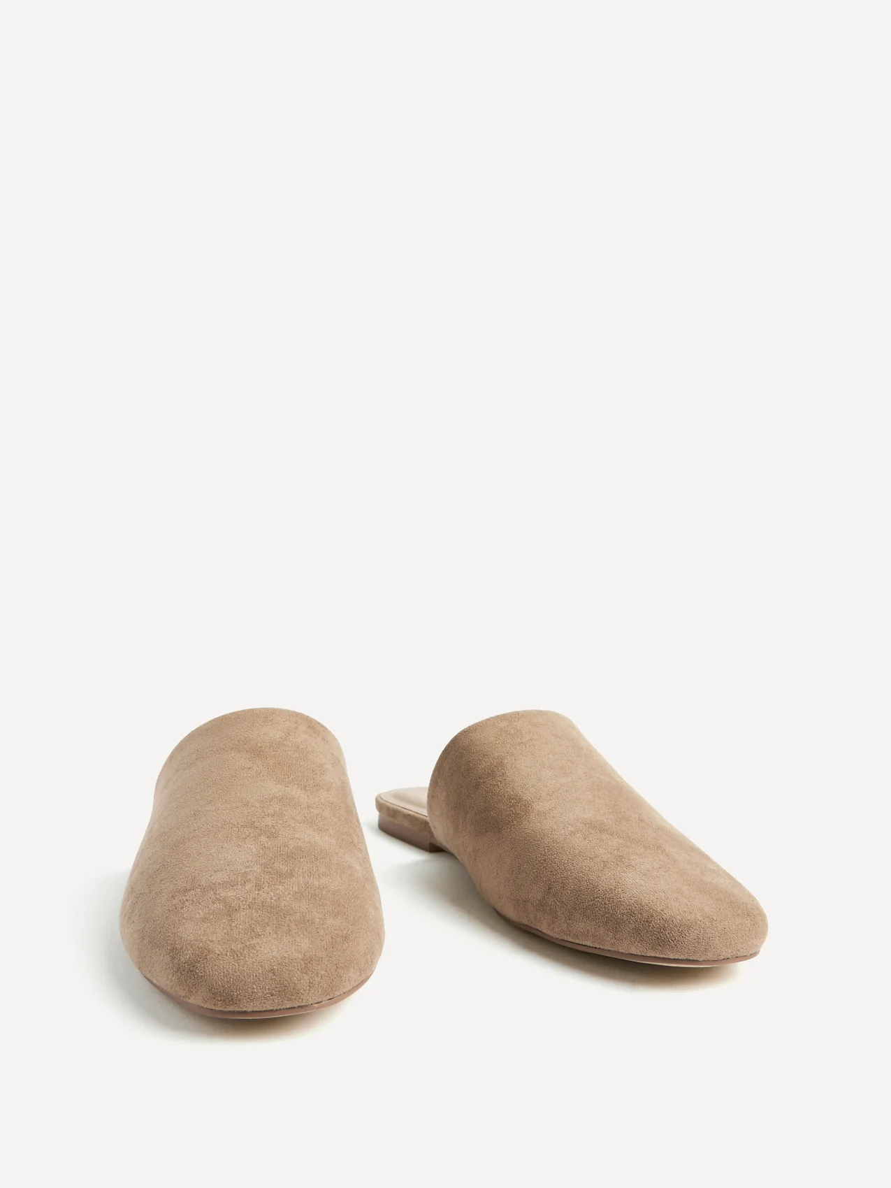 Blake Beige Faux Suede Mules - Image 3