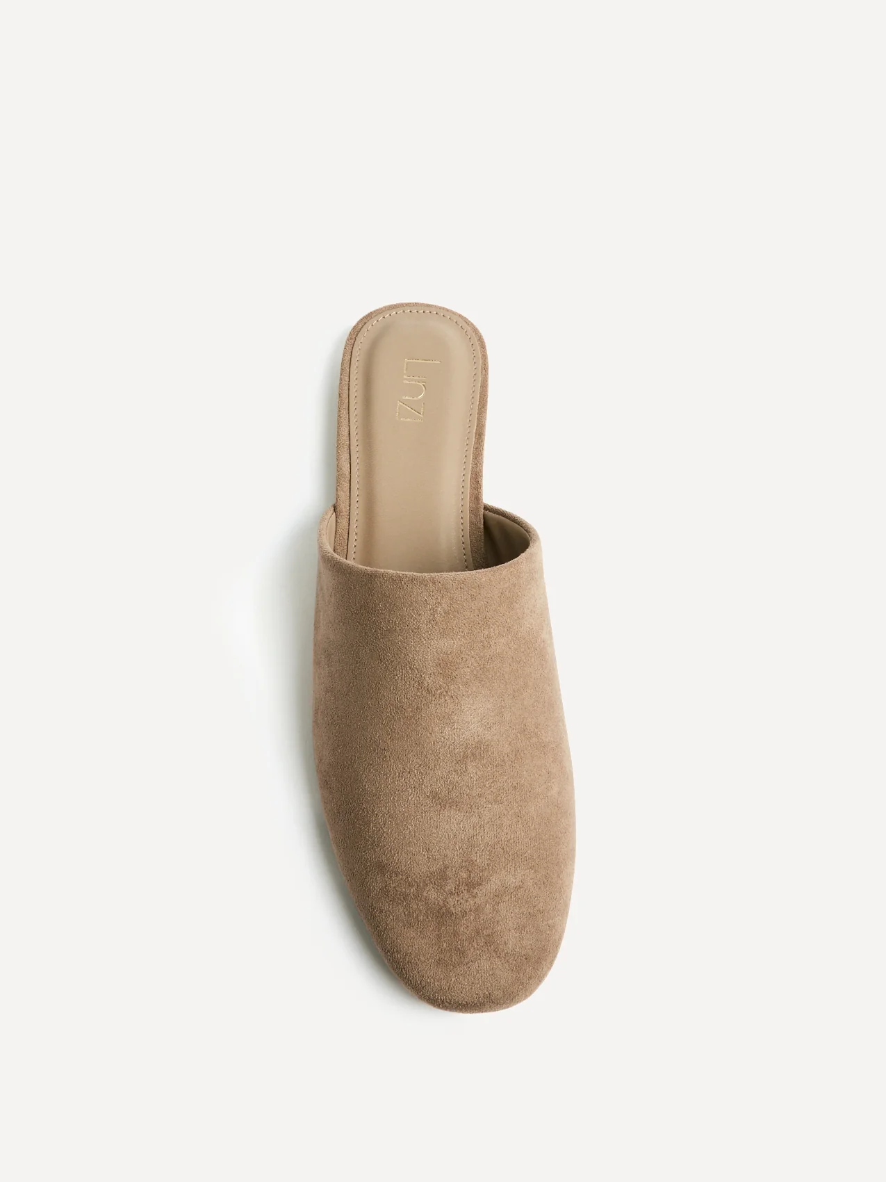 Blake Beige Faux Suede Mules - Image 4