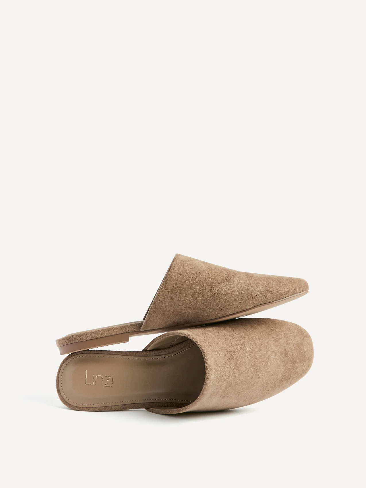 Blake Beige Faux Suede Mules - Image 5