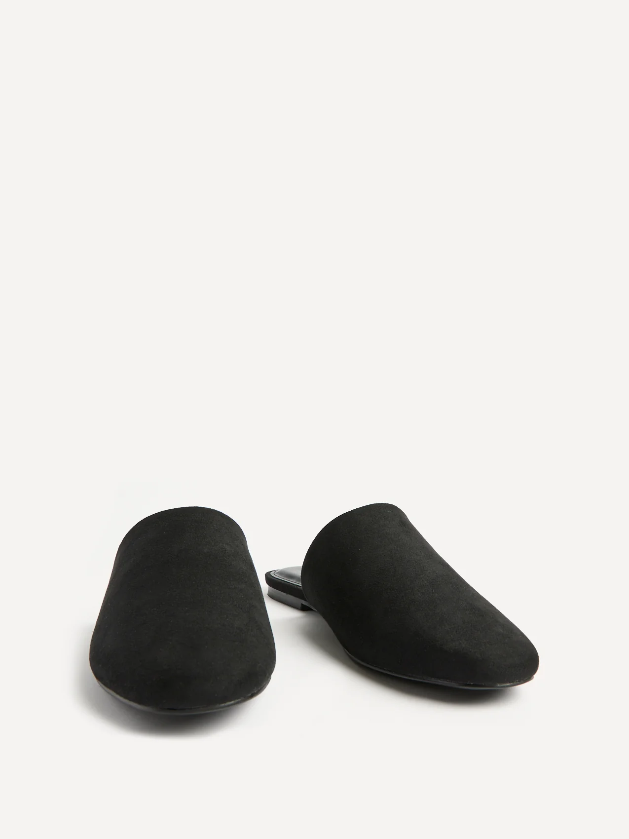 Blake Black Faux Suede Mules - Image 3