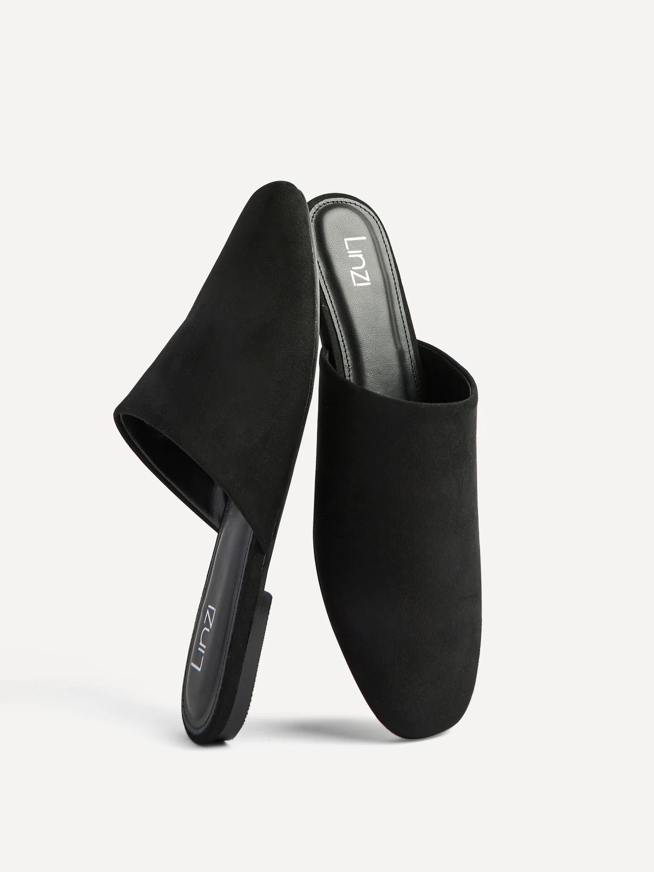 Blake Black Faux Suede Mules - Image 5