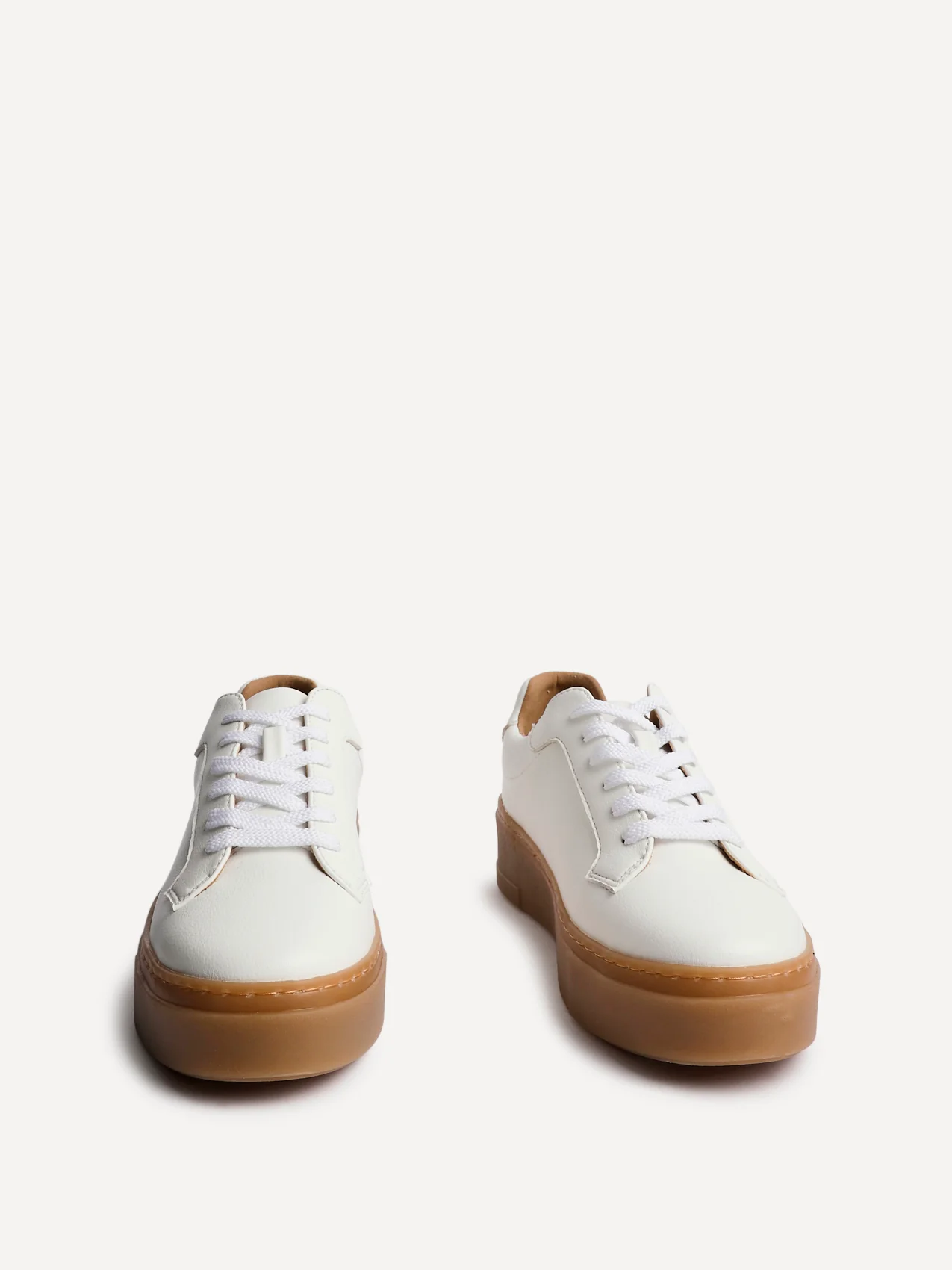 Blanca White Leather Trainers - Image 3
