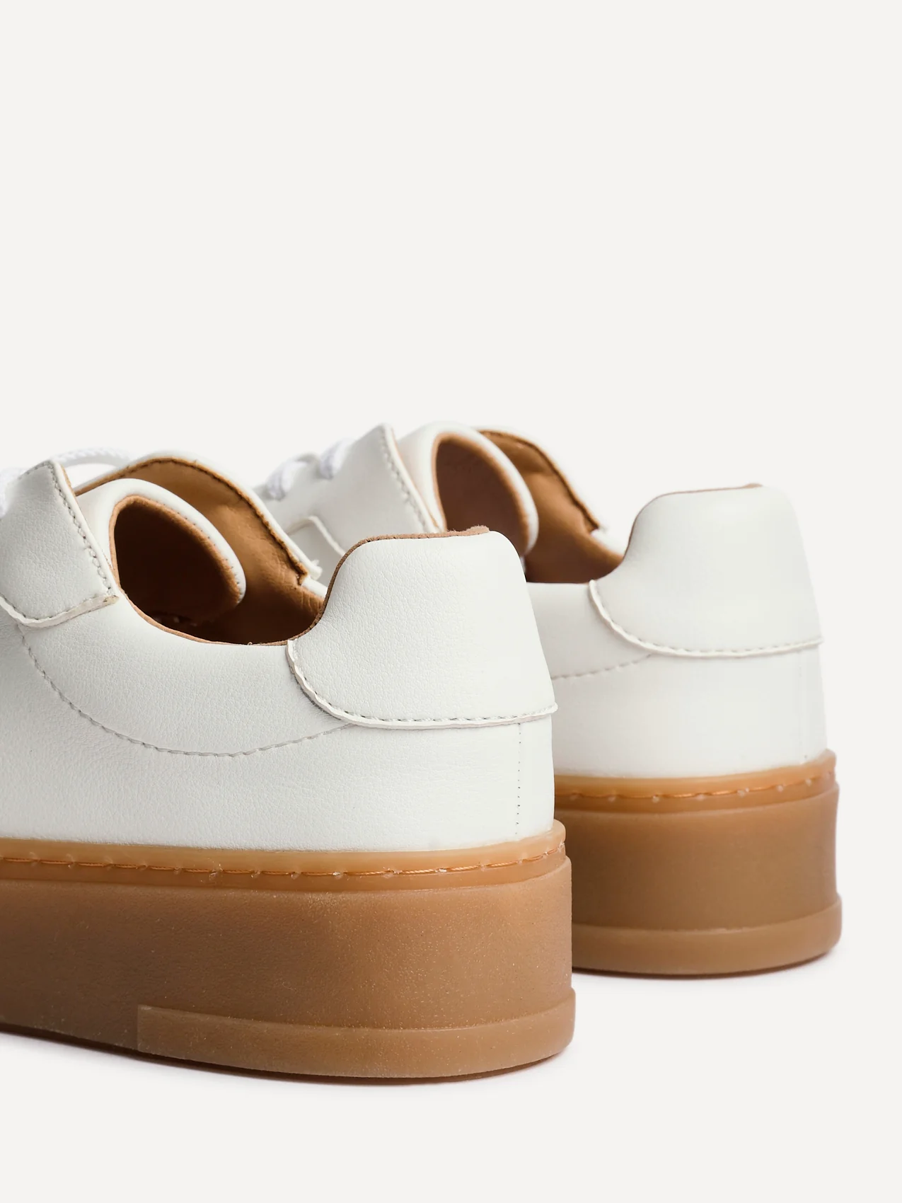 Blanca White Leather Trainers - Image 5