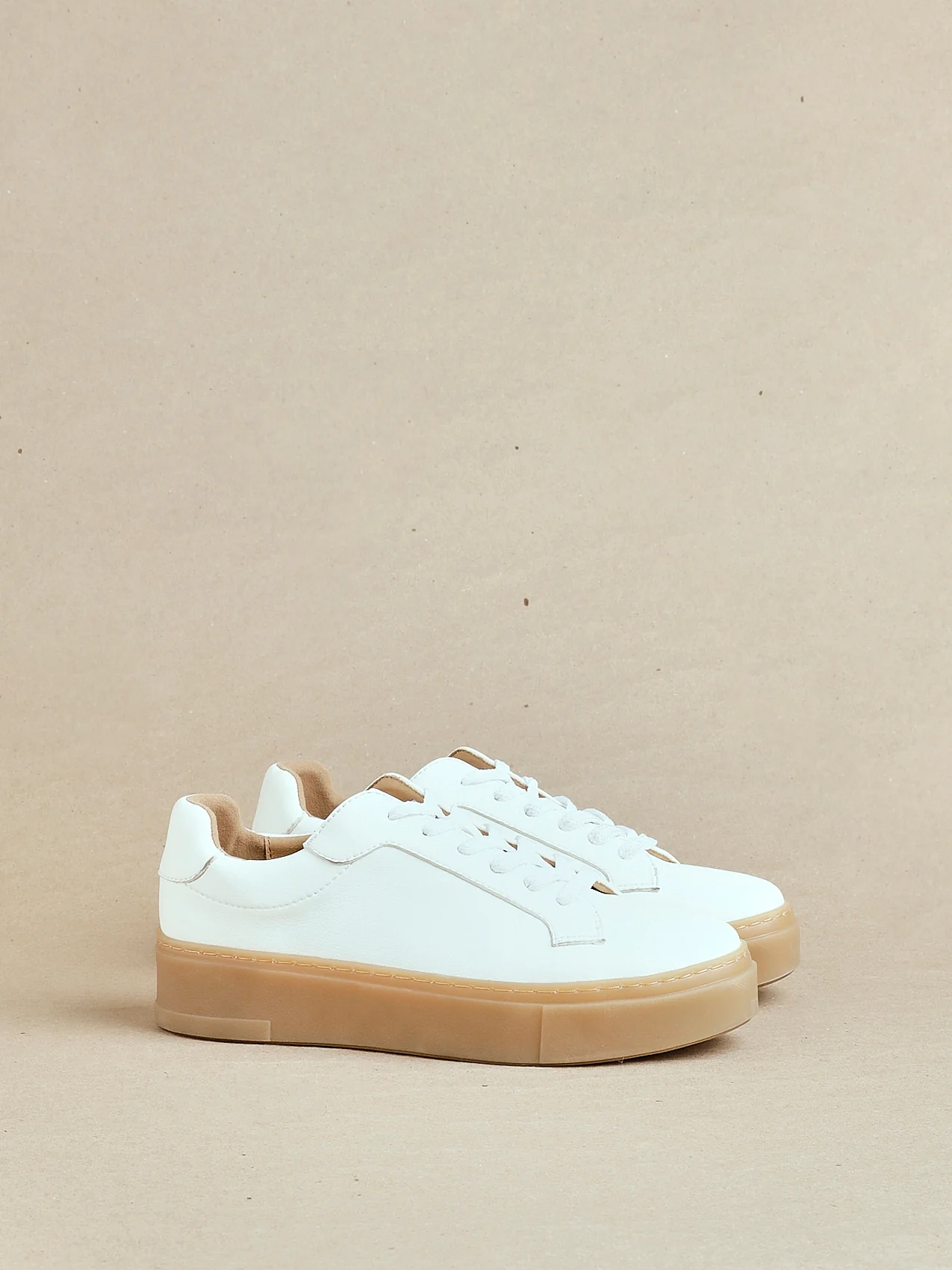 Blanca White Leather Trainers - Image 6