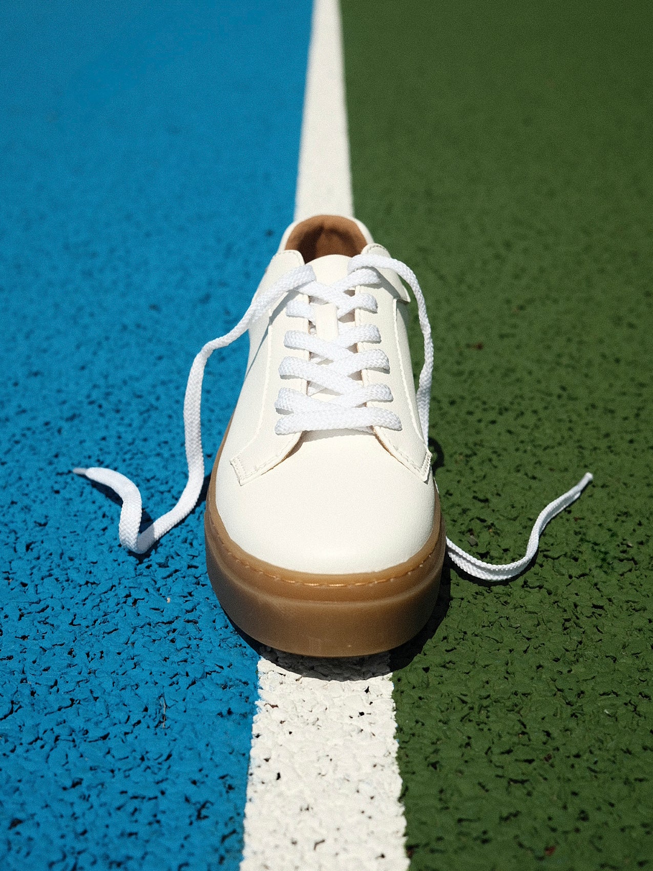 Blanca White Leather Trainers - Image 8