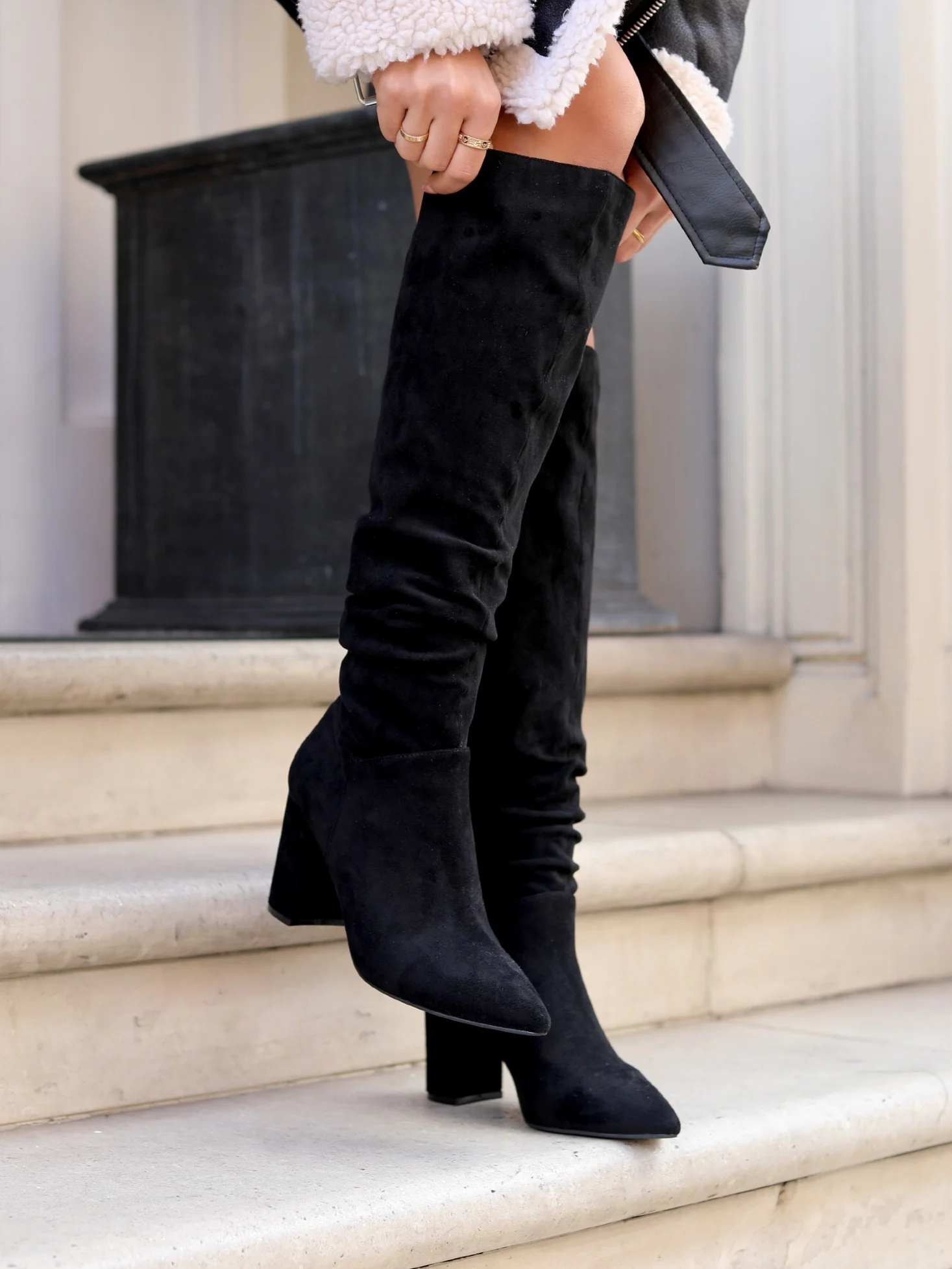 Bonnie Black Long Heeled Boots