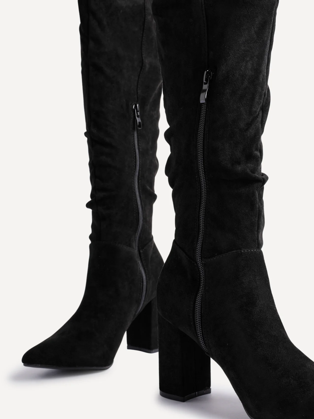 Bonnie Black Long Heeled Boots - Image 4