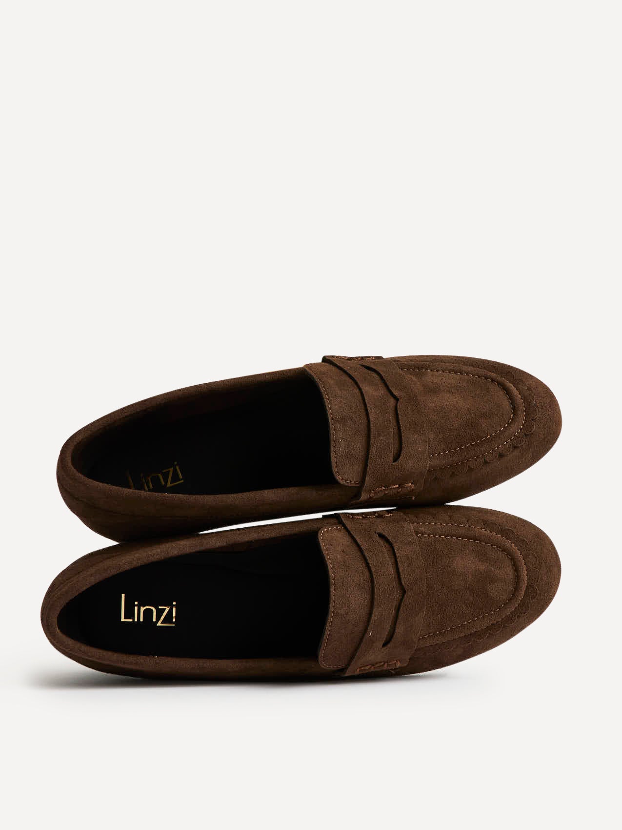 Bree Brown Suede Leather Penny Loafer - Image 5