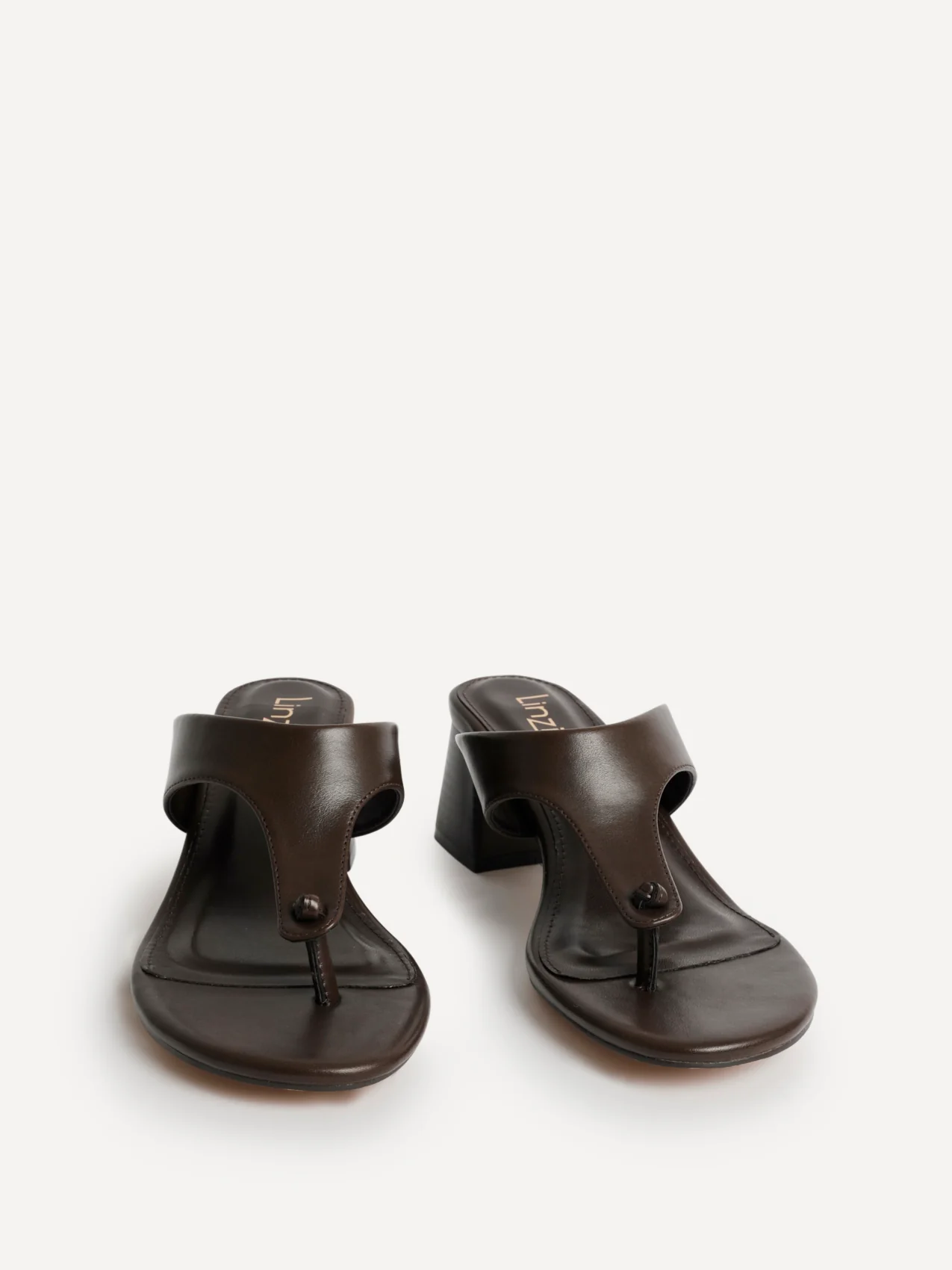 Briar Brown Toe Post Mule Heels - Image 3