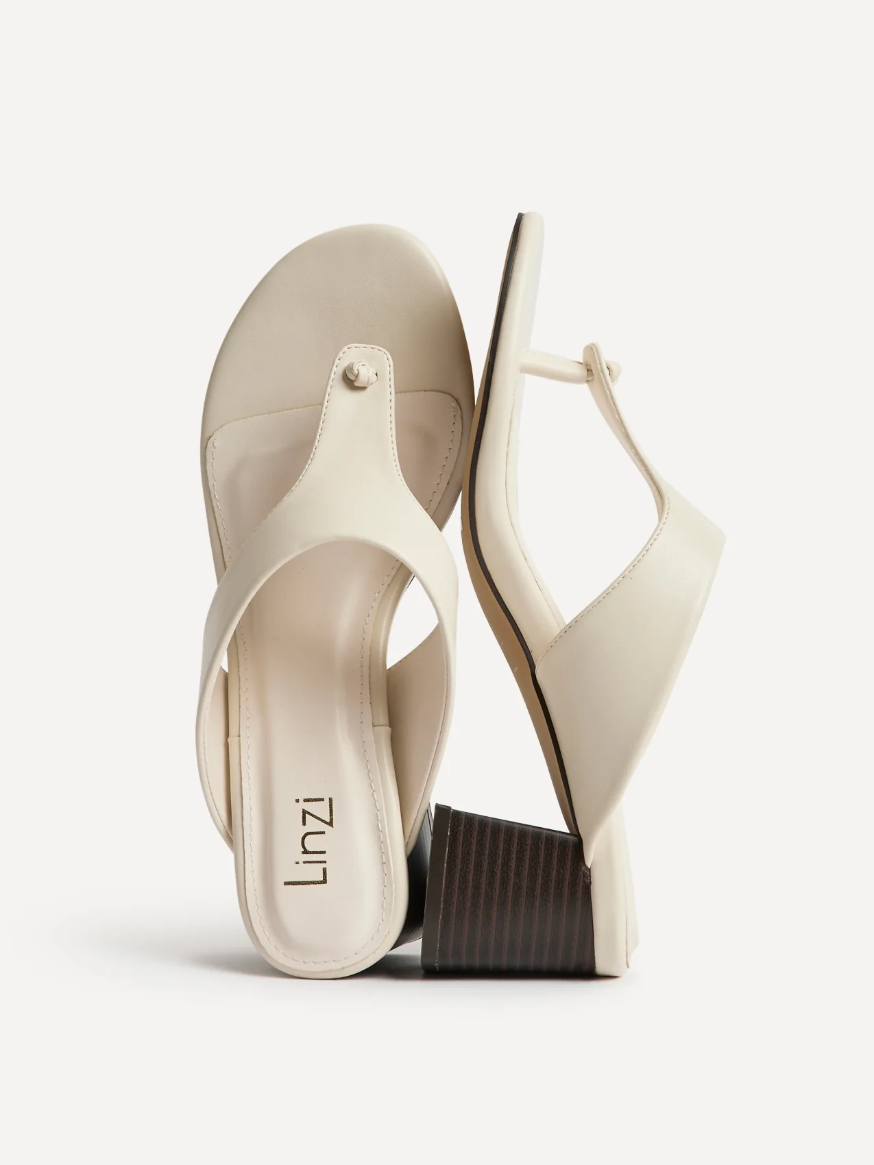 Briar Ivory Toe Post Mule Heels - Image 5
