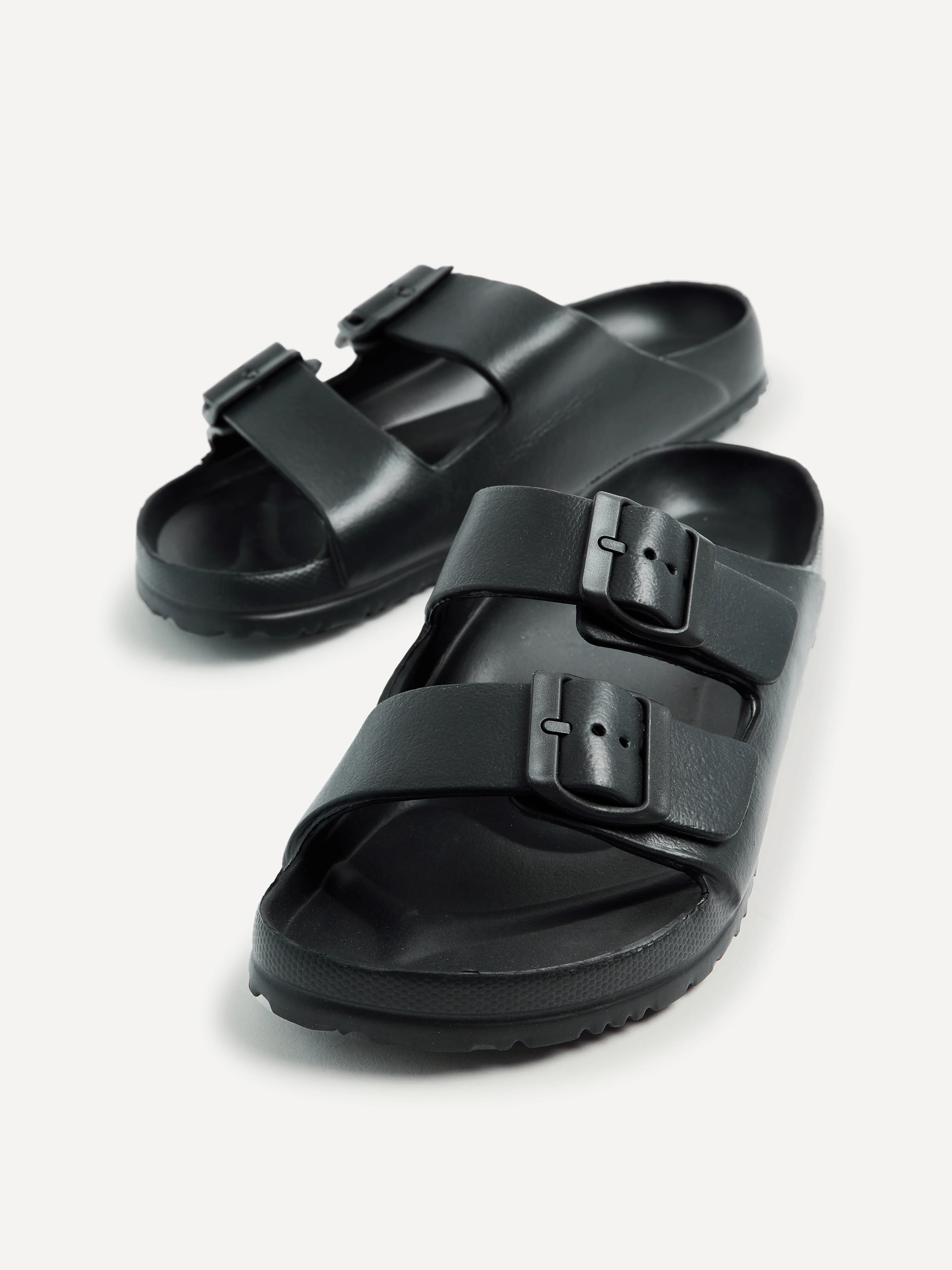 Candice Black Slip On Slider Sandals - Image 3