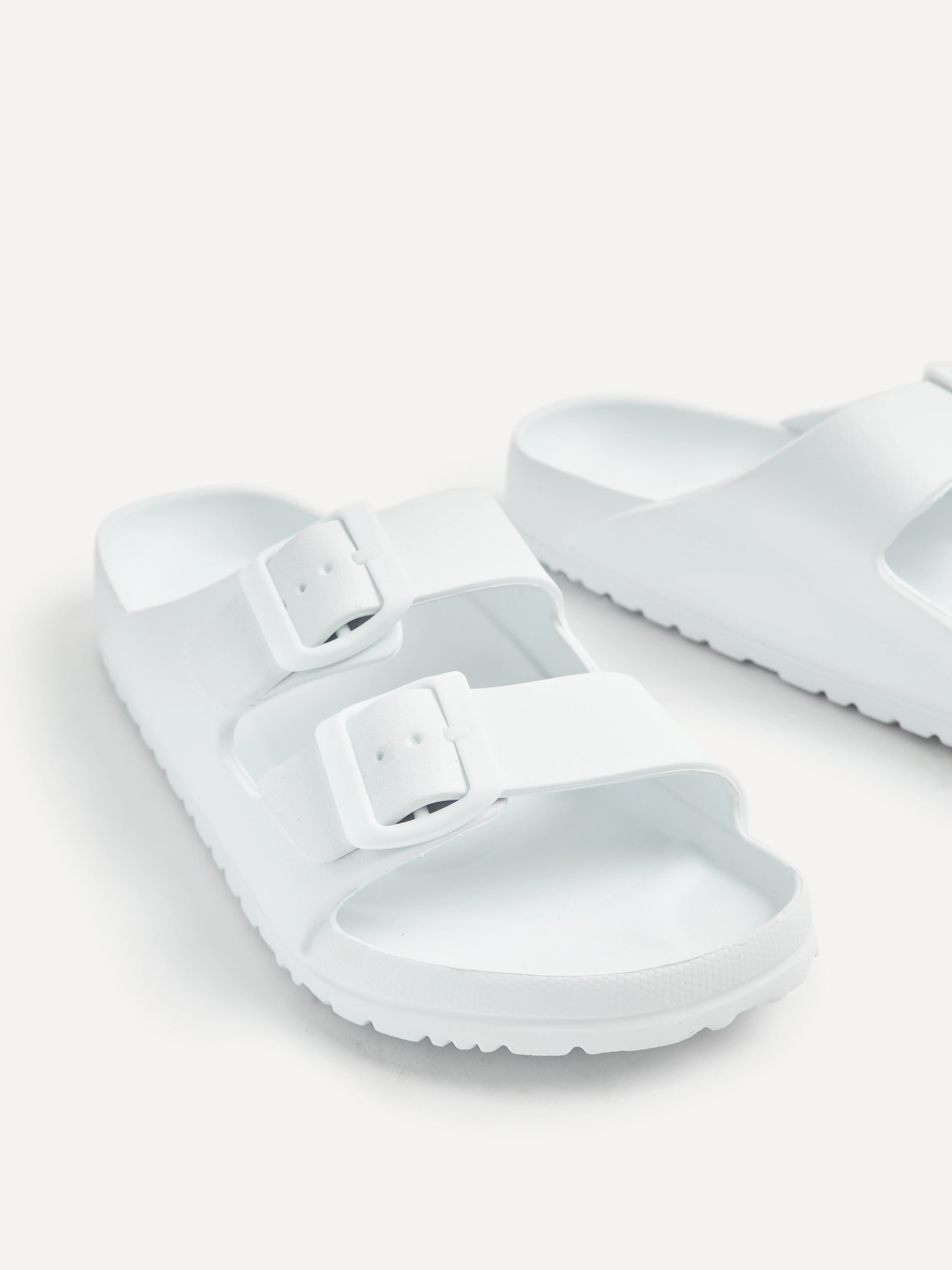 Candice White Slip On Slider Sandals - Image 3