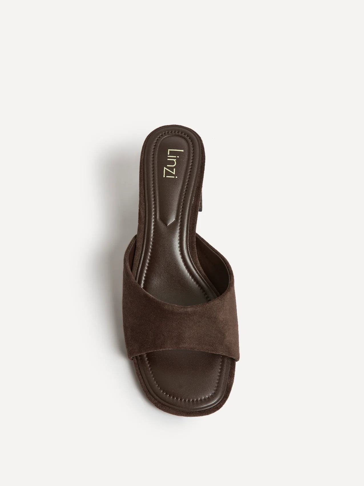 Cannes Brown Faux Suede Mule Heels - Image 5